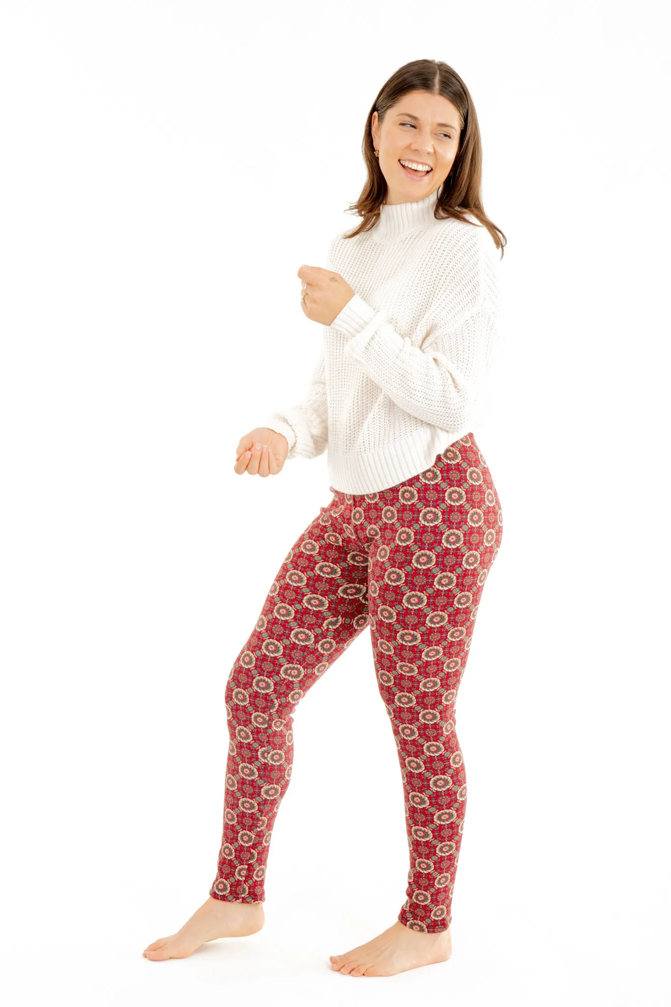 Magic Red - Cozy Lined Leggings sold by Just Cozy product image thumbnail 4