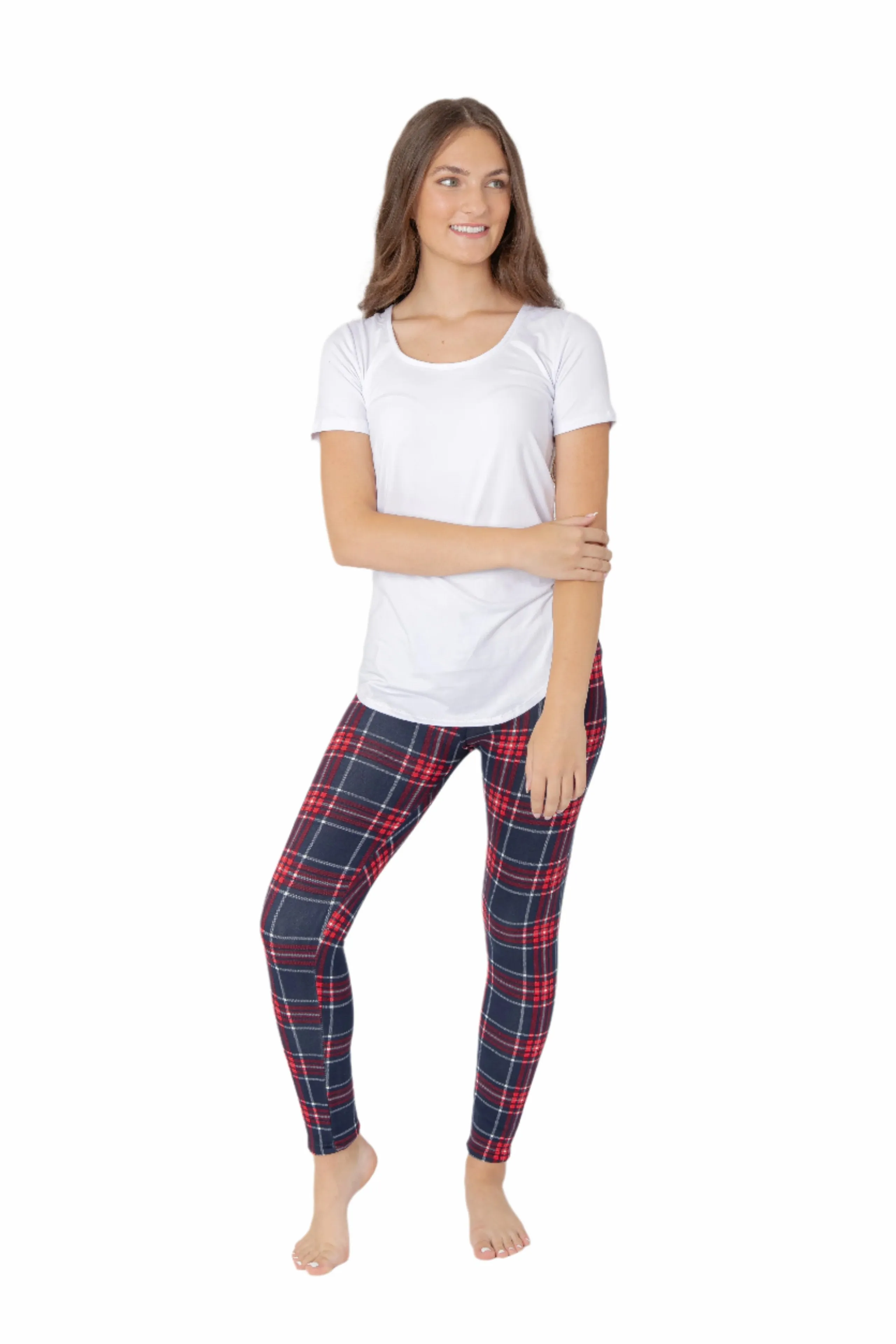 Blue Tartan - Cozy Lined Leggings sold by Just Cozy product image thumbnail 3