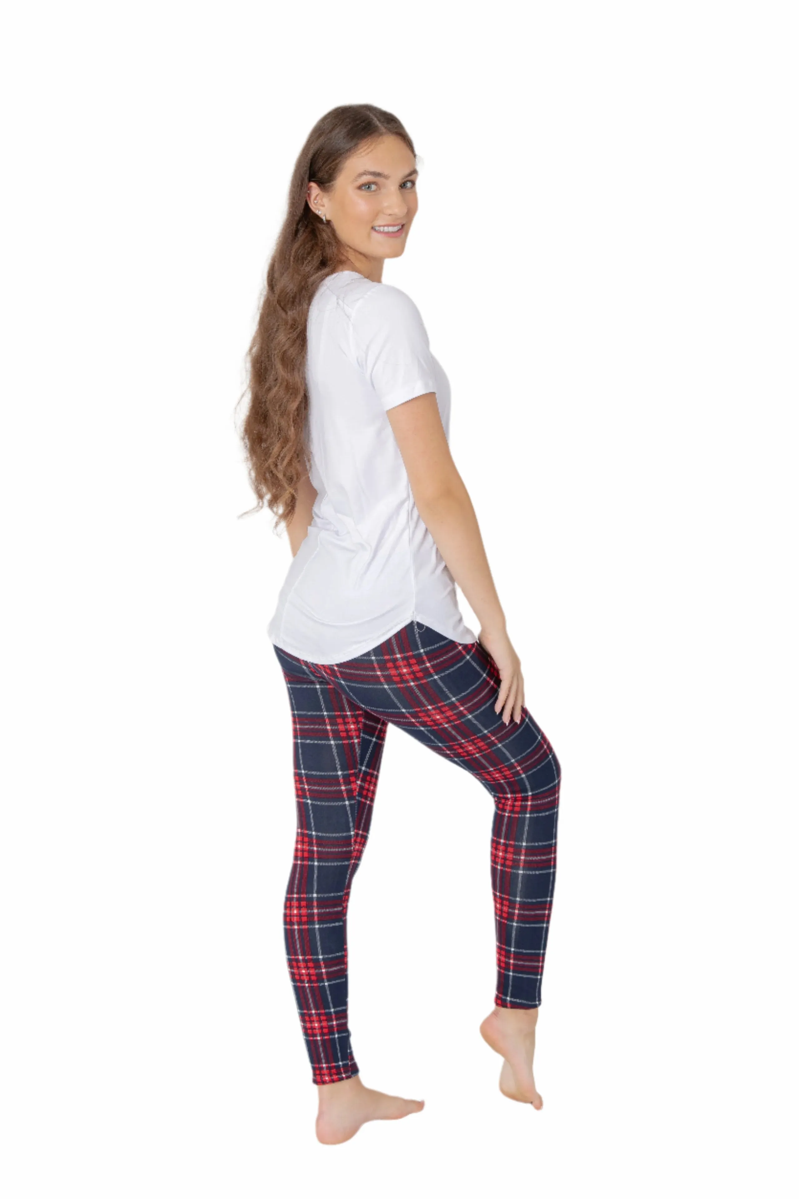 Blue Tartan - Cozy Lined Leggings sold by Just Cozy product image thumbnail 4