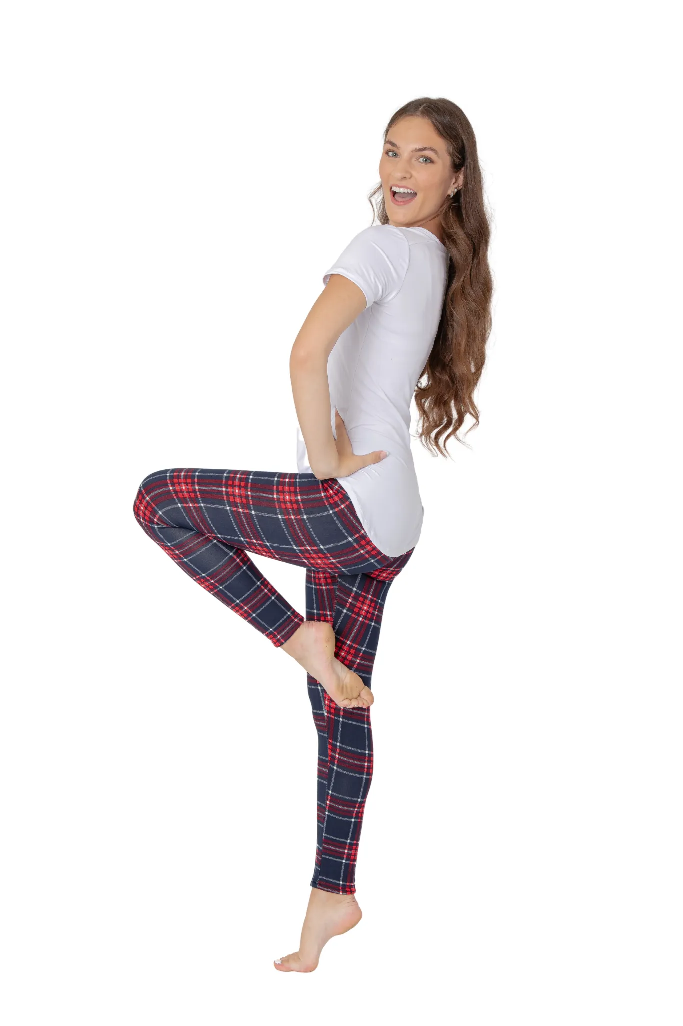 Blue Tartan - Cozy Lined Leggings sold by Just Cozy product image thumbnail 2