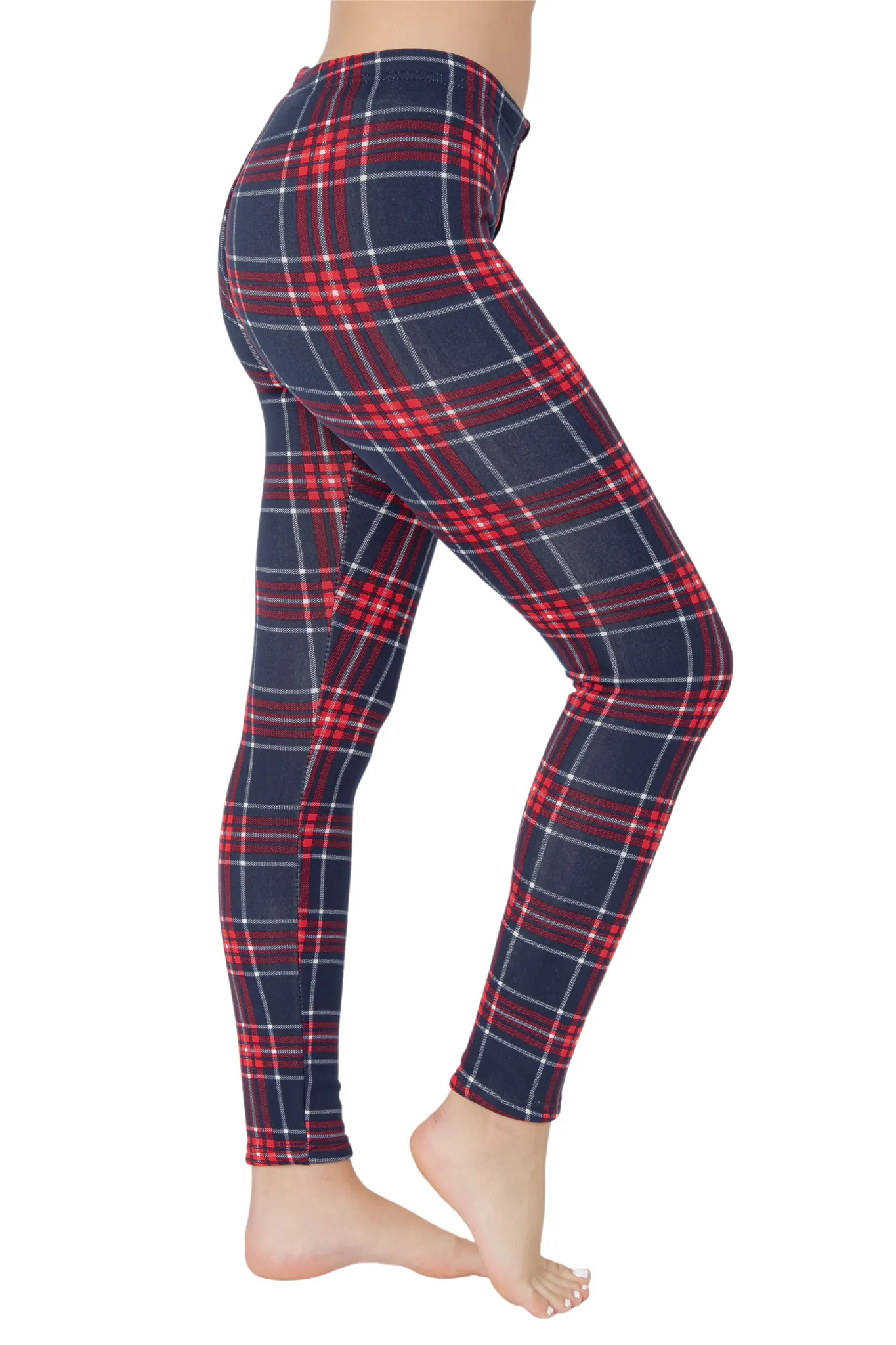 Blue Tartan - Cozy Lined Leggings sold by Just Cozy