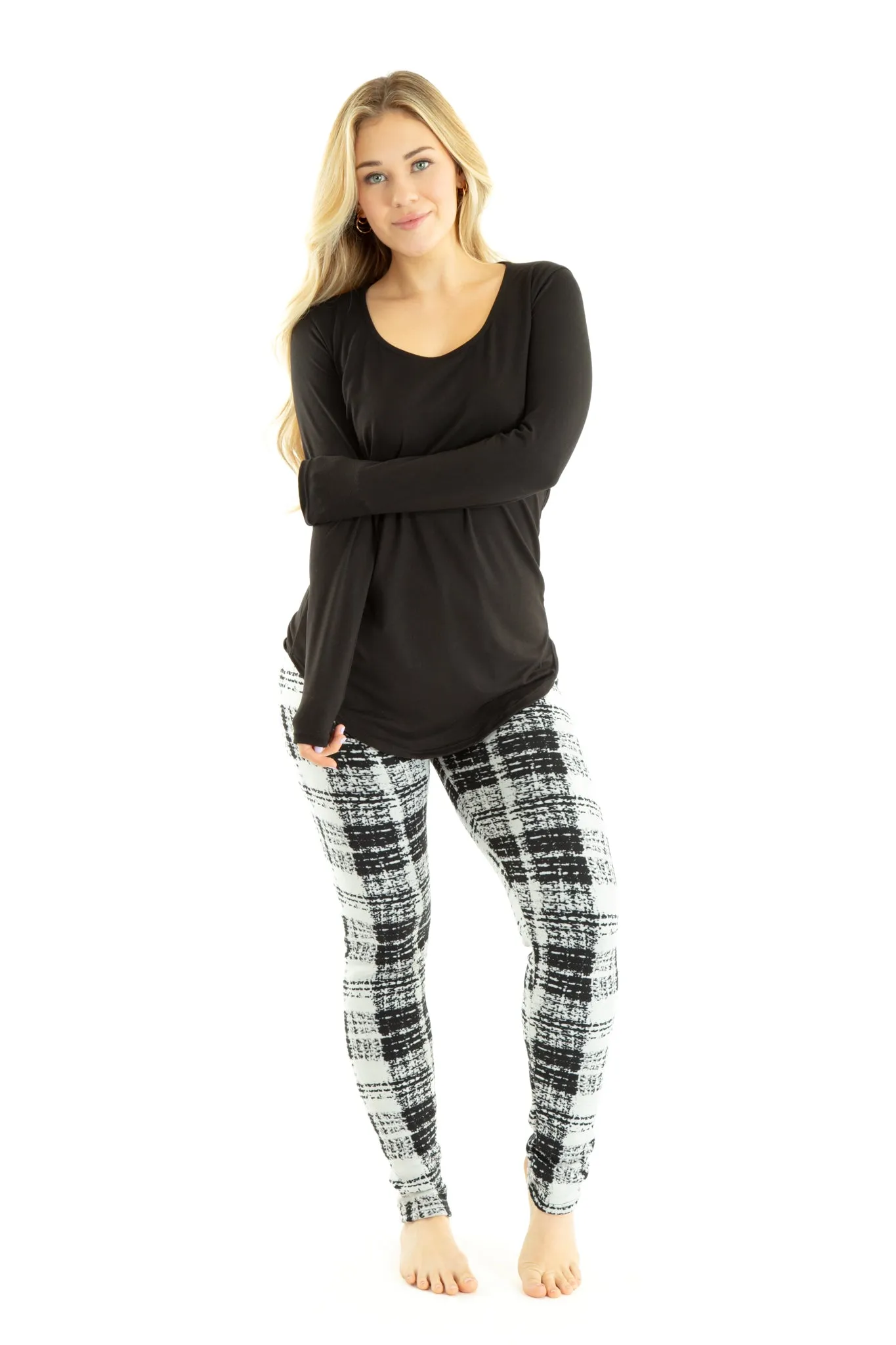 Plaid Print - Cozy Lined Leggings sold by Just Cozy product image thumbnail 2