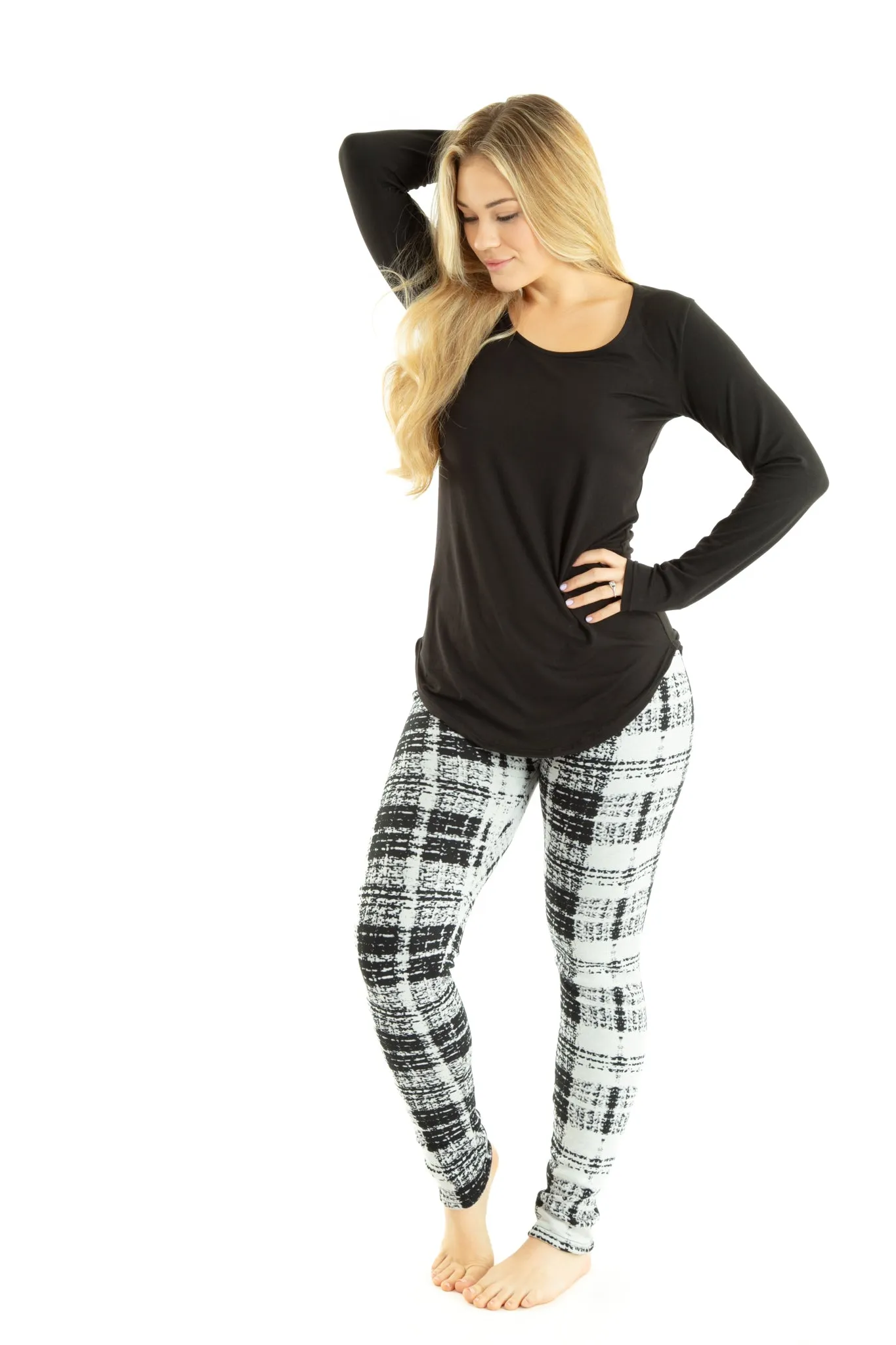 Plaid Print - Cozy Lined Leggings sold by Just Cozy product image thumbnail 5
