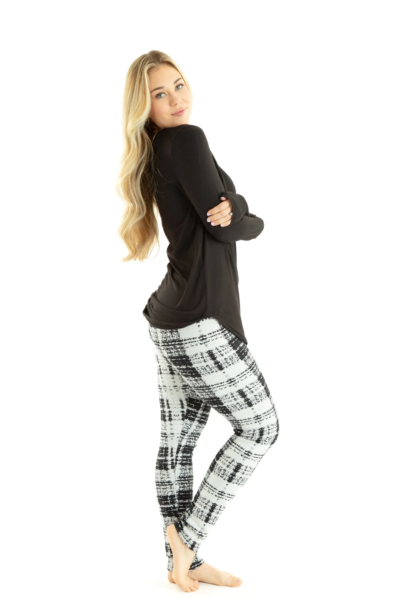 Plaid Print - Cozy Lined Leggings sold by Just Cozy product image thumbnail 3