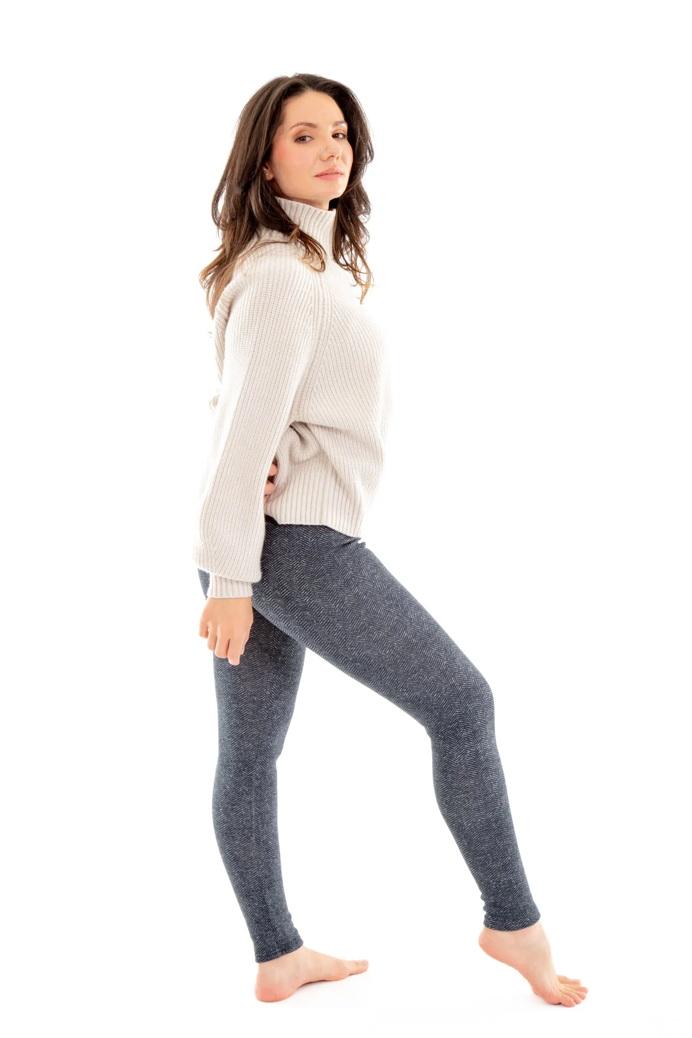 Blue Lines - Cozy Lined Leggings sold by Just Cozy product image thumbnail 2