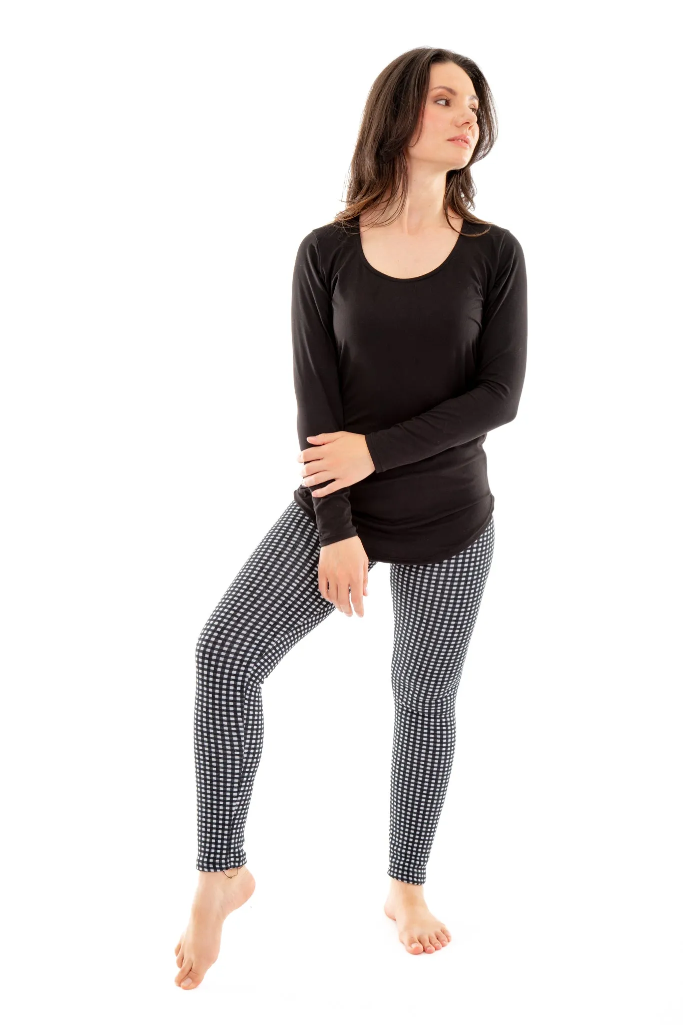 Tiny White Squares - Cozy Lined Leggings sold by Just Cozy product image thumbnail 5