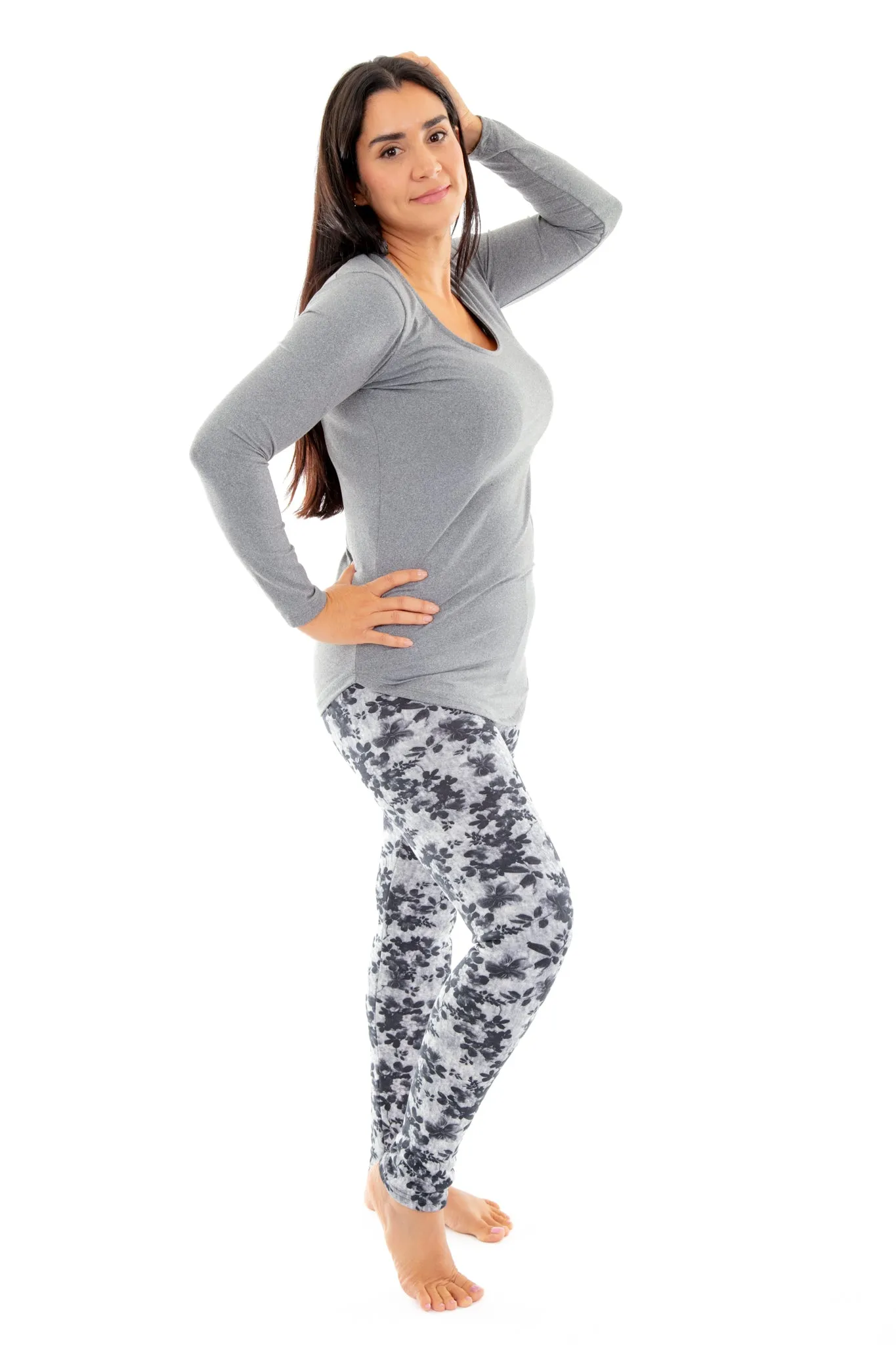 Floral Sunset - Cozy Lined Leggings sold by Just Cozy product image thumbnail 5