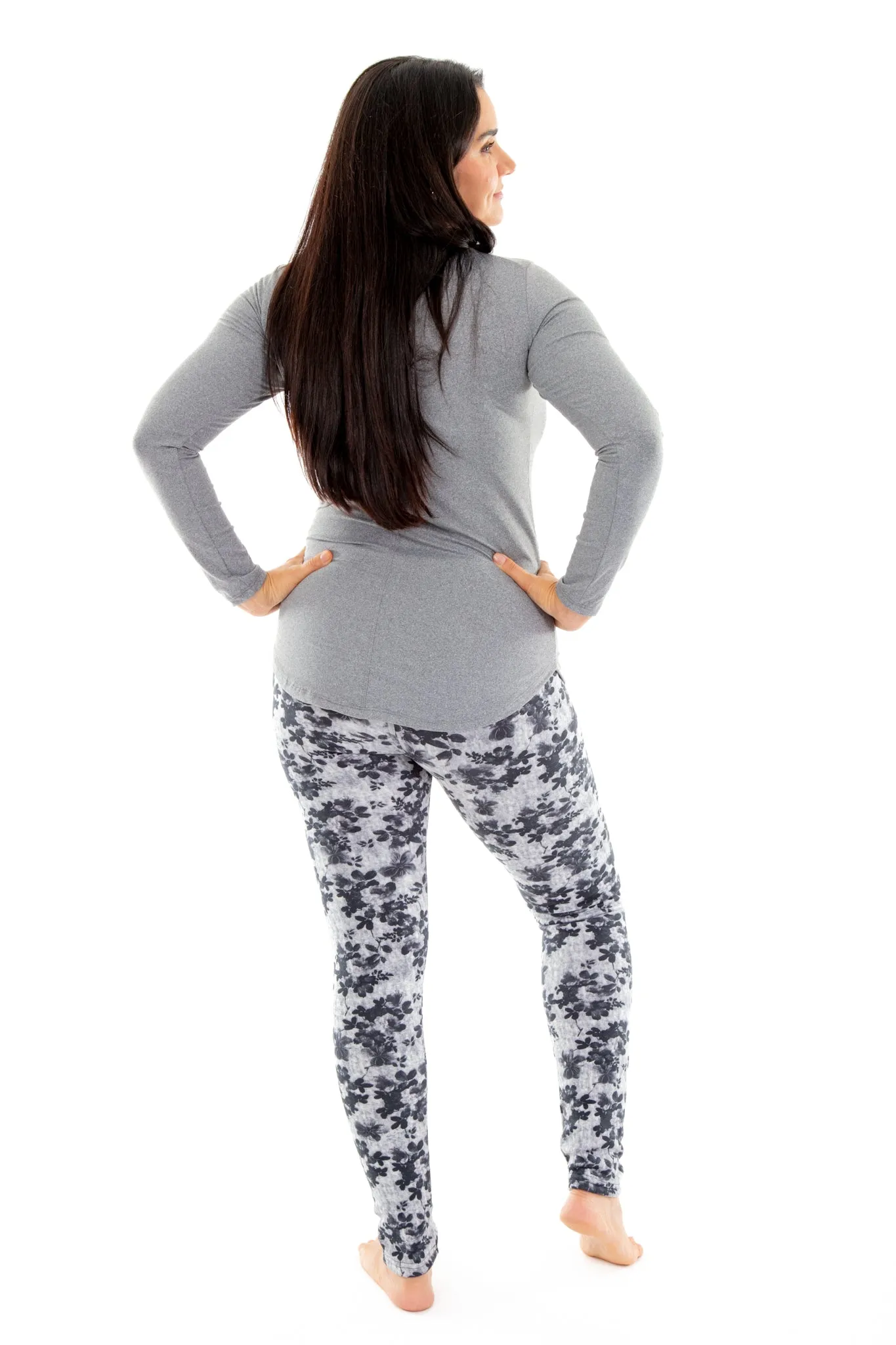 Floral Sunset - Cozy Lined Leggings sold by Just Cozy product image thumbnail 3