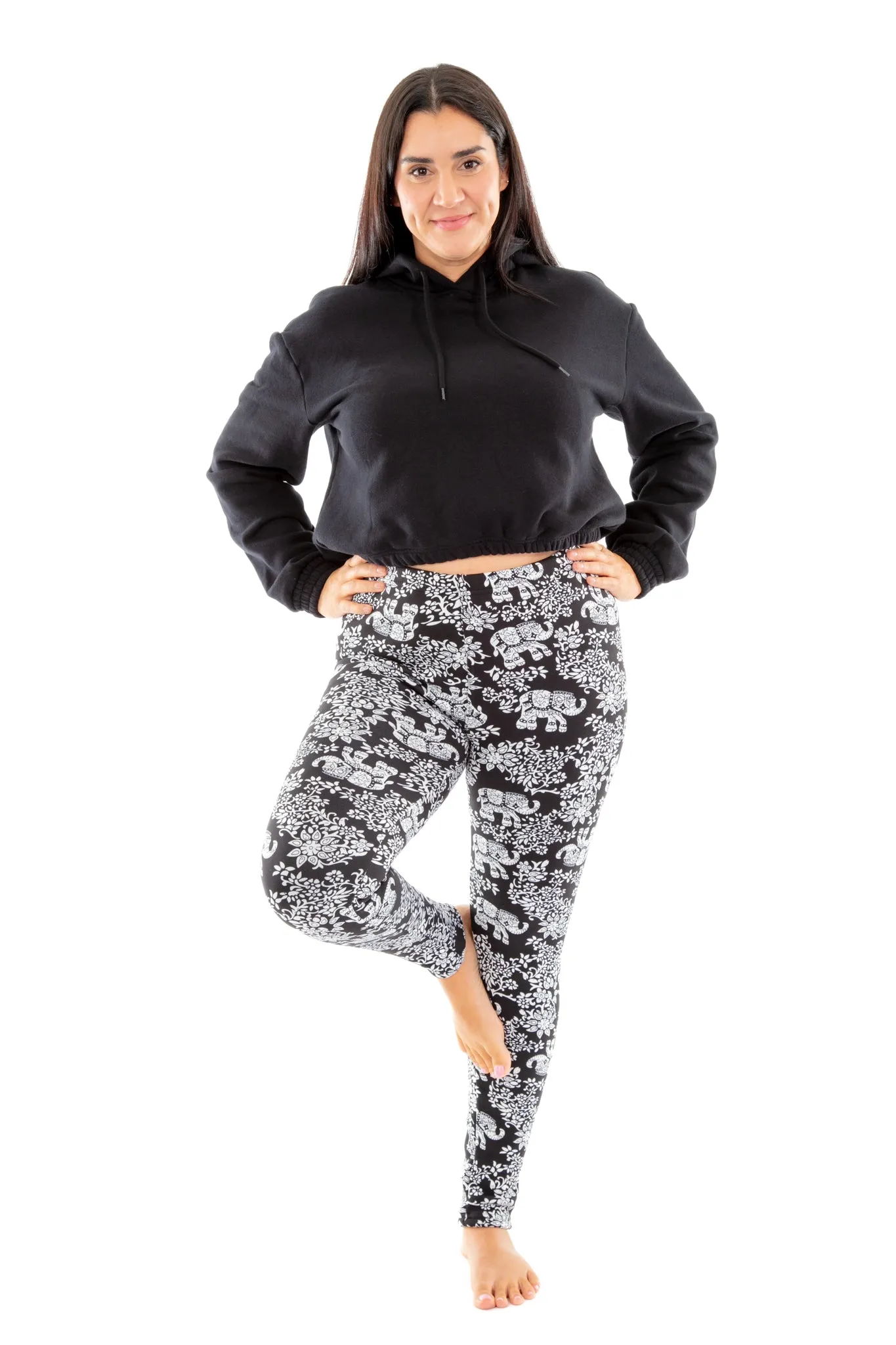 Elephant Print - Cozy Lined Leggings sold by Just Cozy product image thumbnail 2