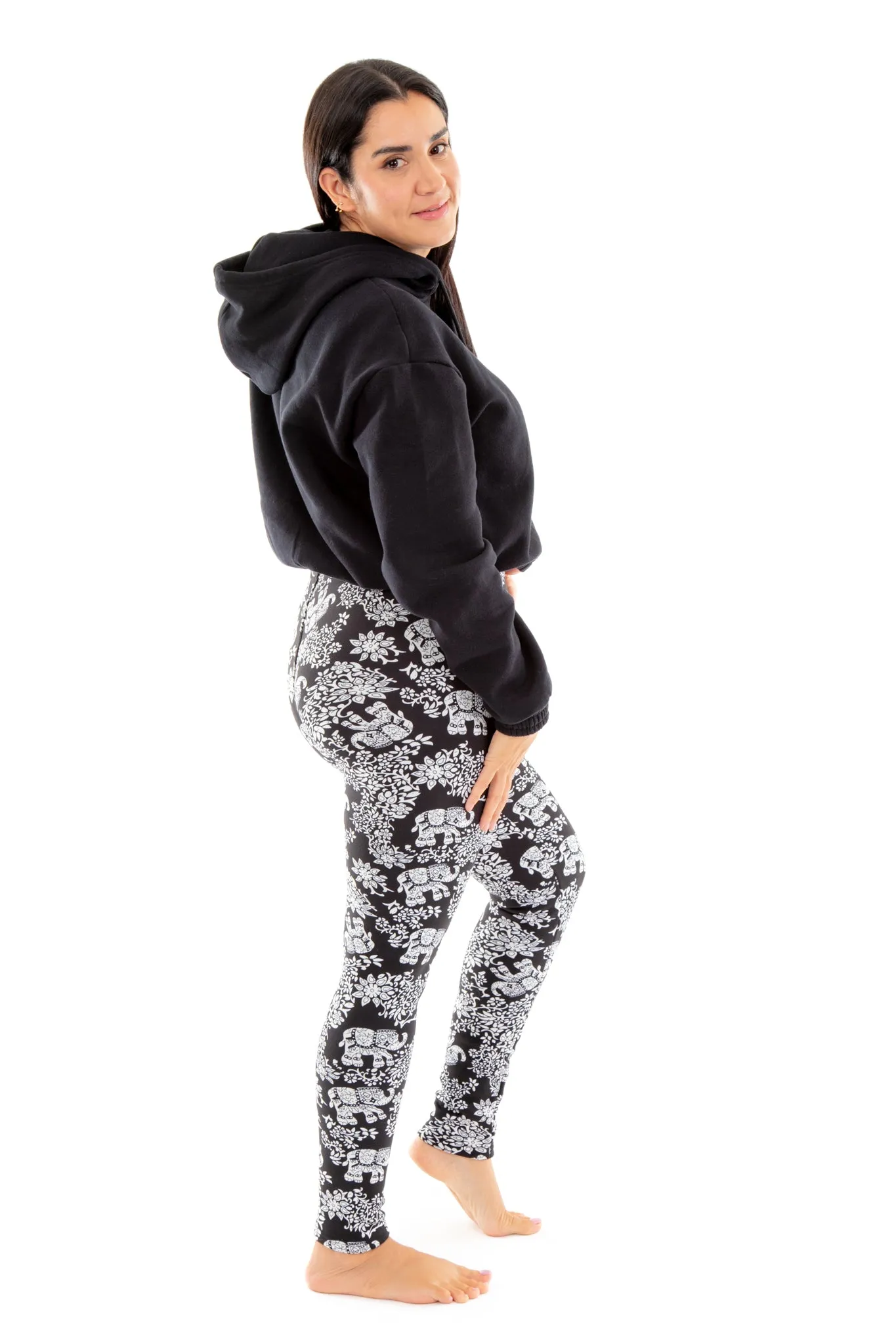 Elephant Print - Cozy Lined Leggings sold by Just Cozy product image thumbnail 4