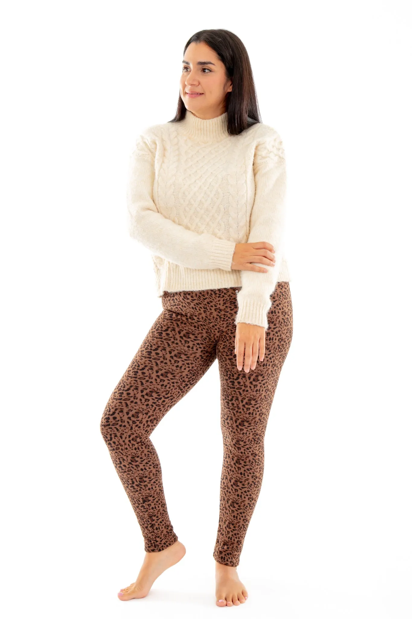 Brown Cheetah - Cozy Lined Leggings sold by Just Cozy product image thumbnail 5