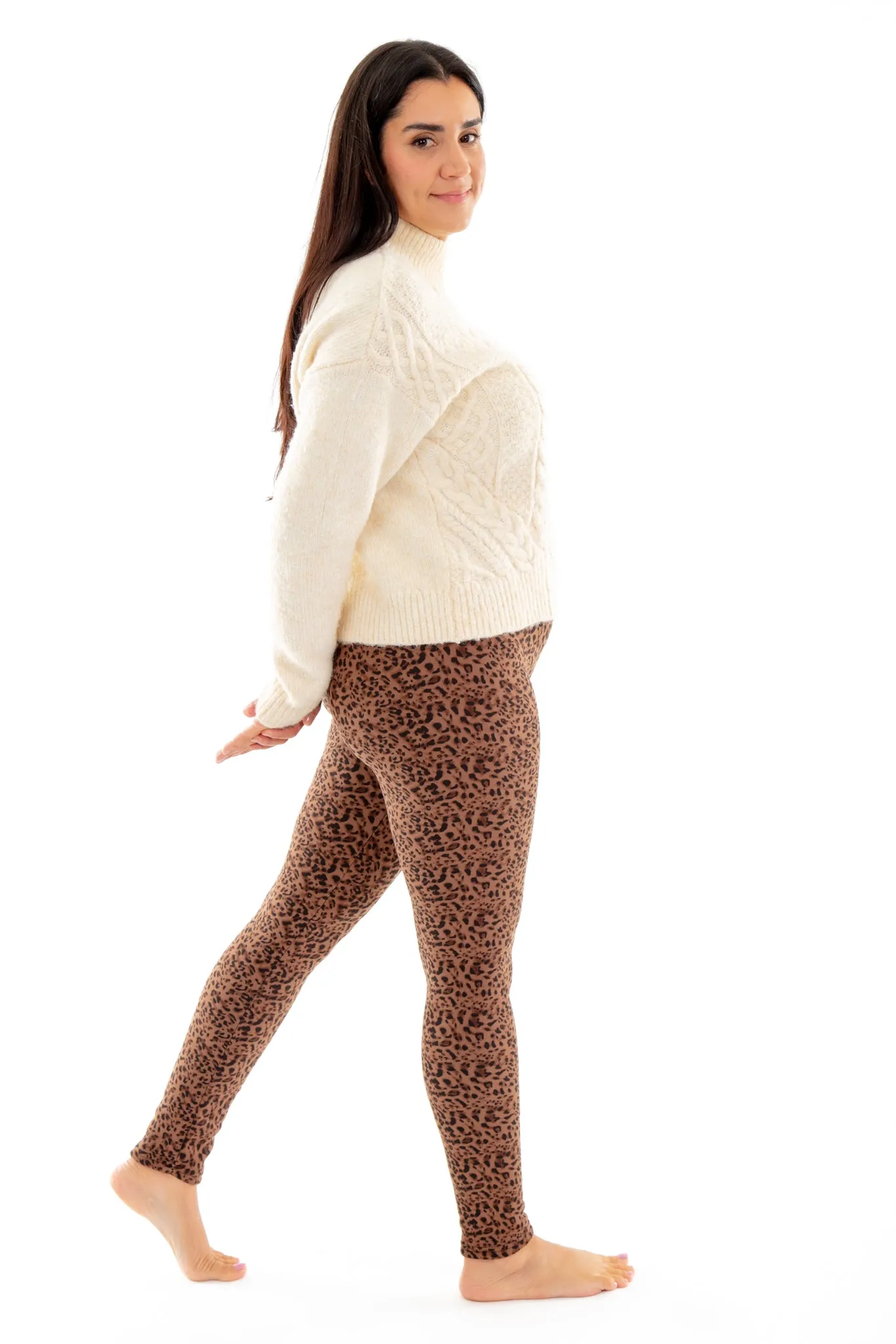 Brown Cheetah - Cozy Lined Leggings sold by Just Cozy product image thumbnail 4