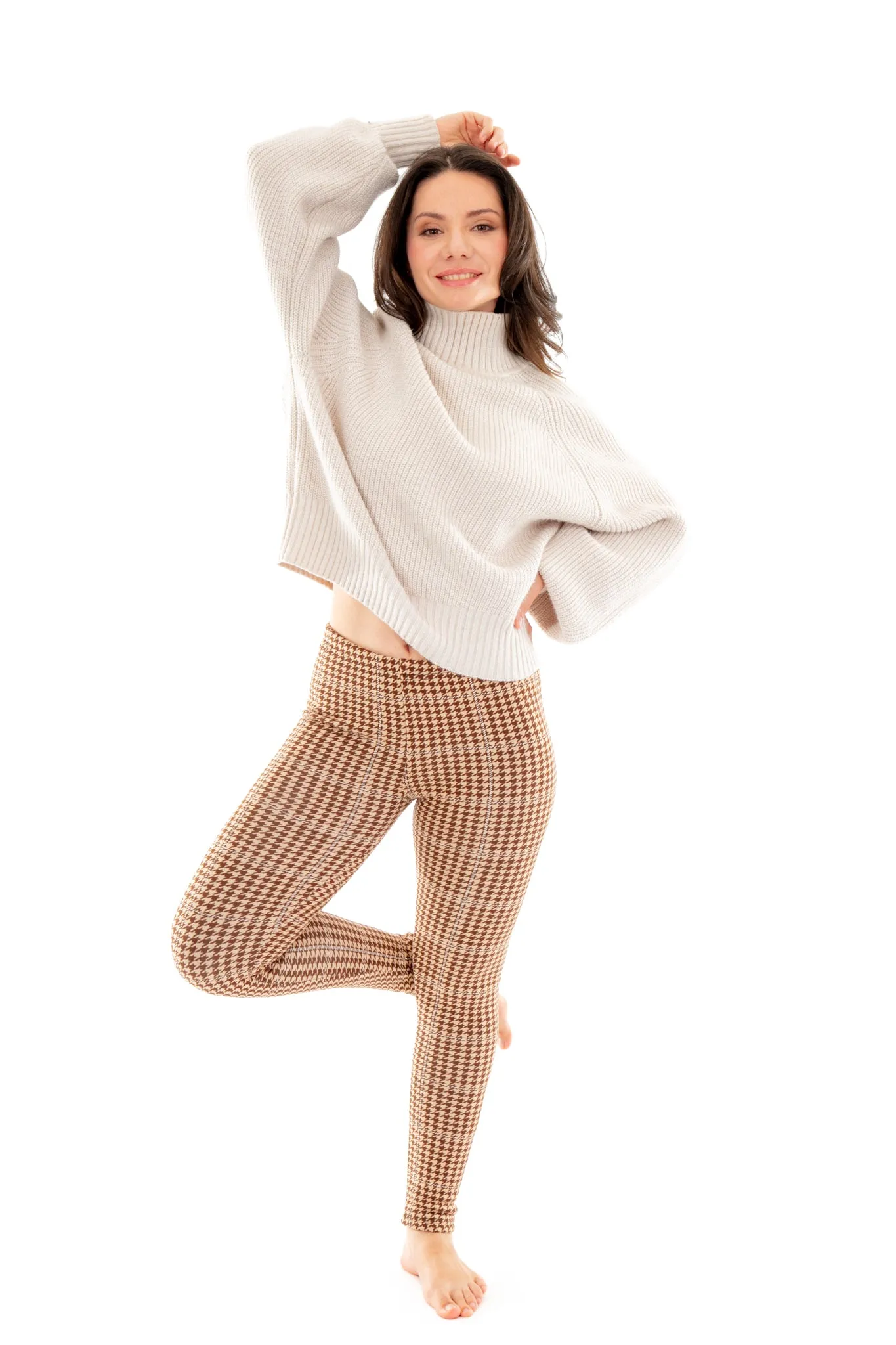 B&B Houndstooth - Cozy Lined Leggings sold by Just Cozy product image thumbnail 2