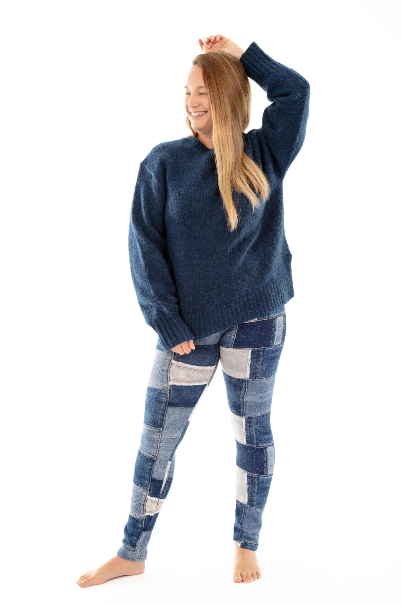 Denim Patch - Cozy Lined Leggings sold by Just Cozy product image thumbnail 5