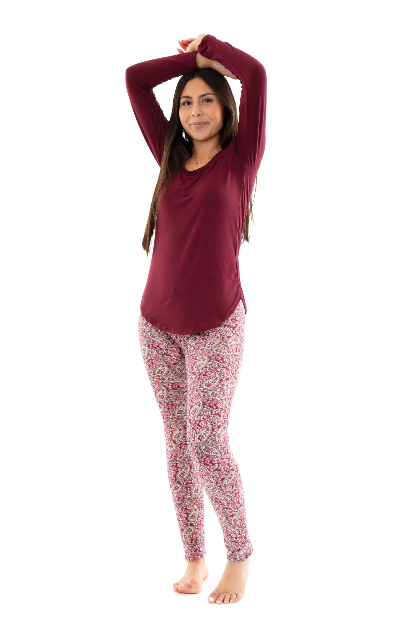 Damask - Cozy Lined Leggings sold by Just Cozy product image thumbnail 5