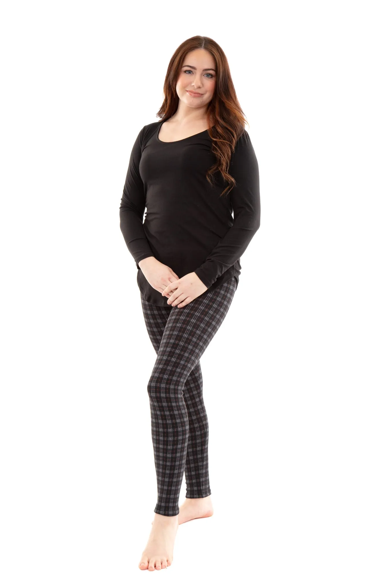 B&W Glen - Cozy Lined Leggings sold by Just Cozy product image thumbnail 3