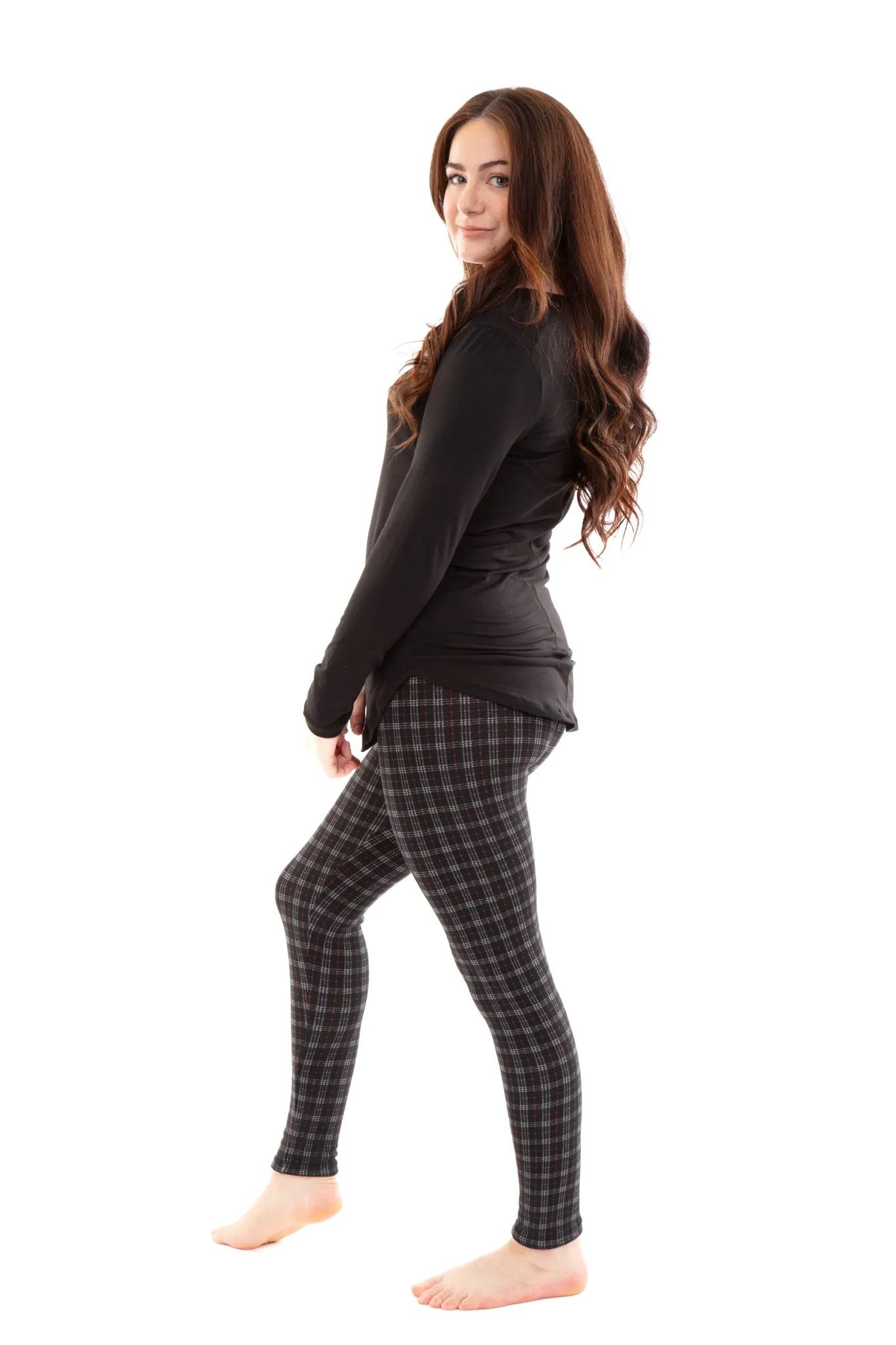 B&W Glen - Cozy Lined Leggings sold by Just Cozy product image thumbnail 4