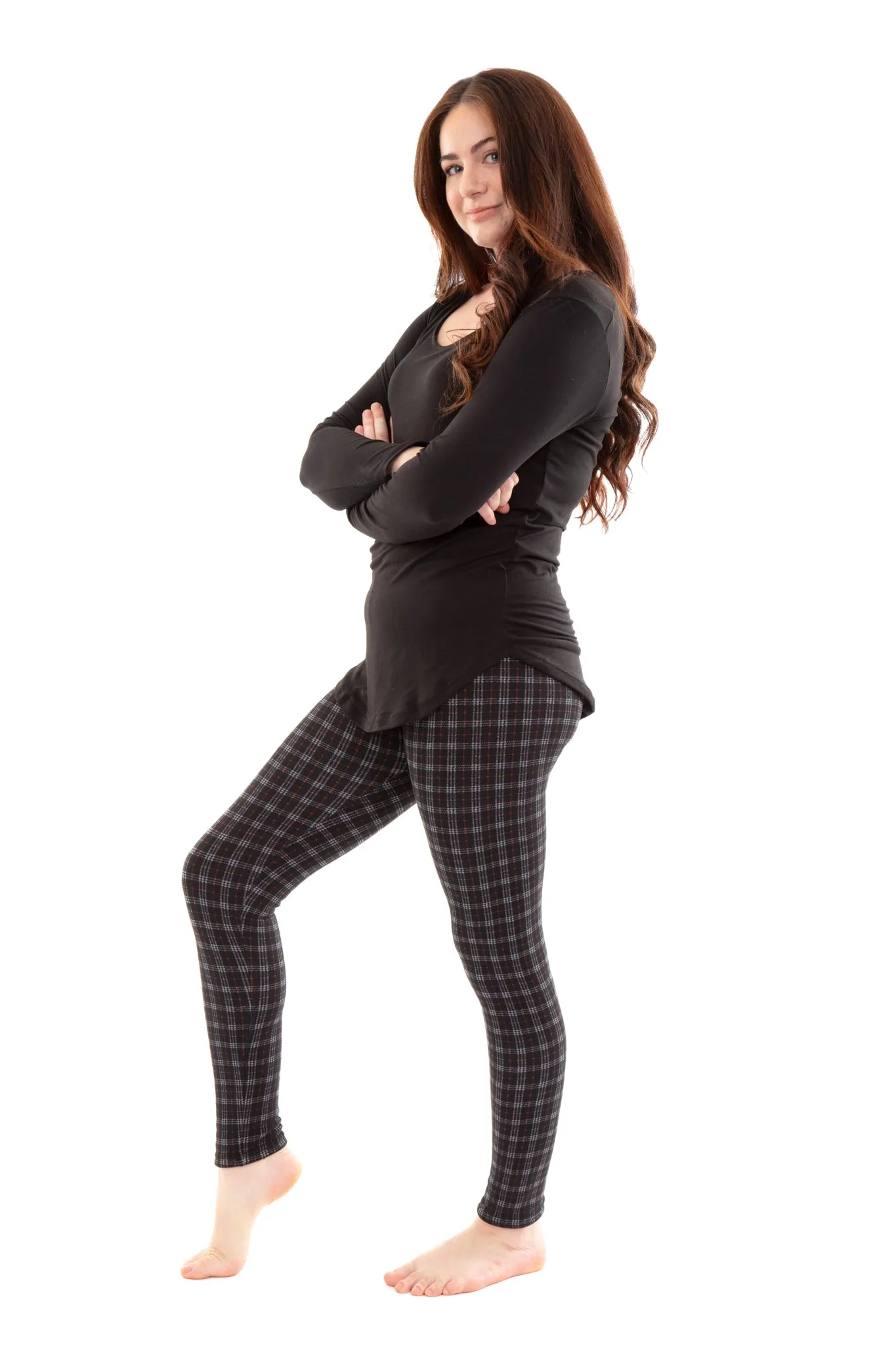 B&W Glen - Cozy Lined Leggings sold by Just Cozy product image thumbnail 5
