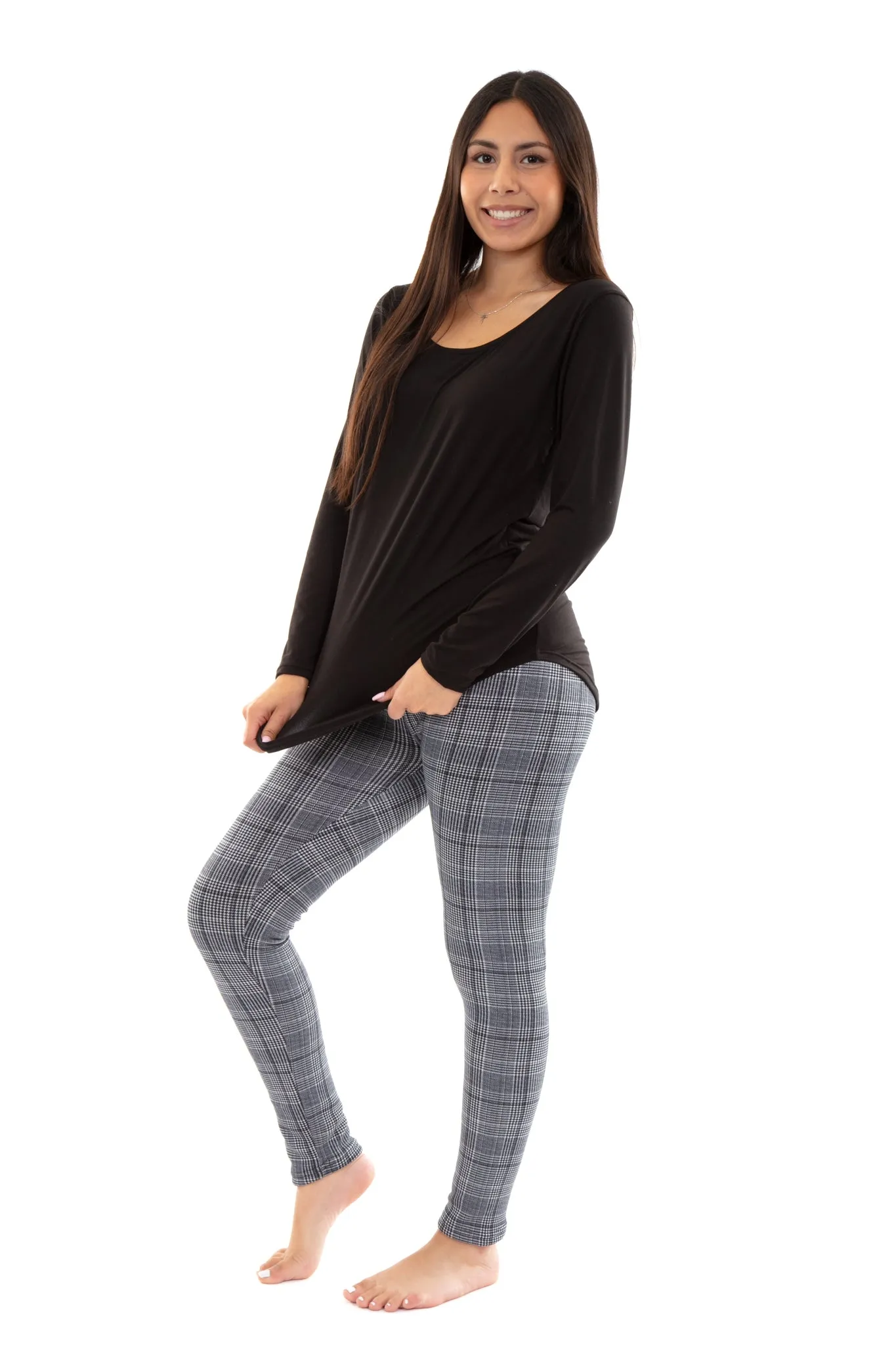 Glen Plaid - Cozy Lined Leggings sold by Just Cozy product image thumbnail 2