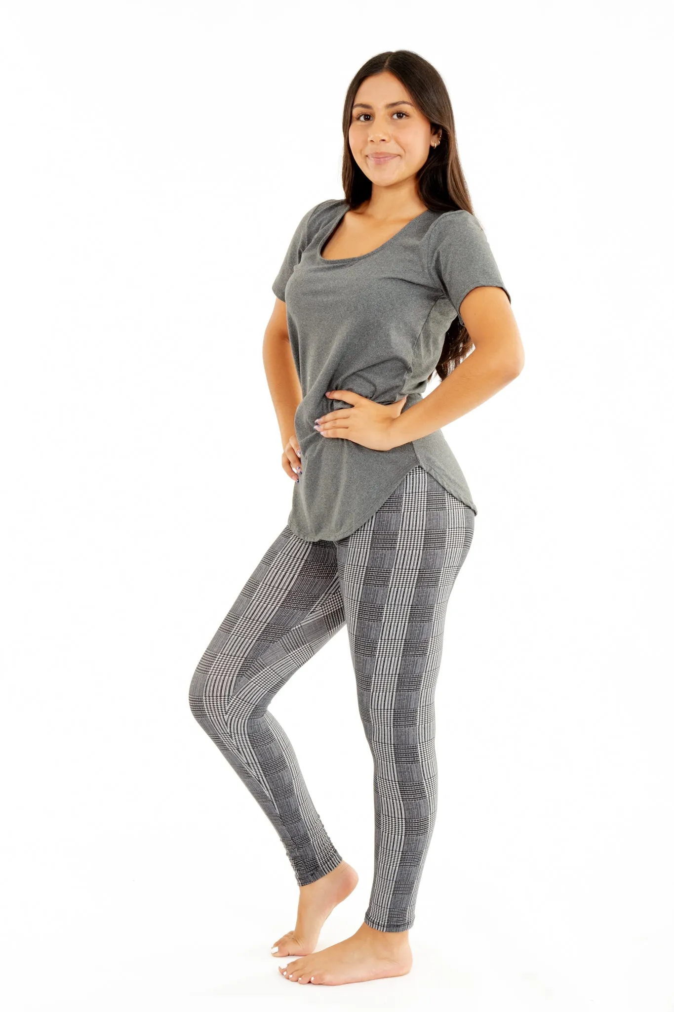 Houndstooth Plaid - All Season Leggings sold by Just Cozy product image thumbnail 4