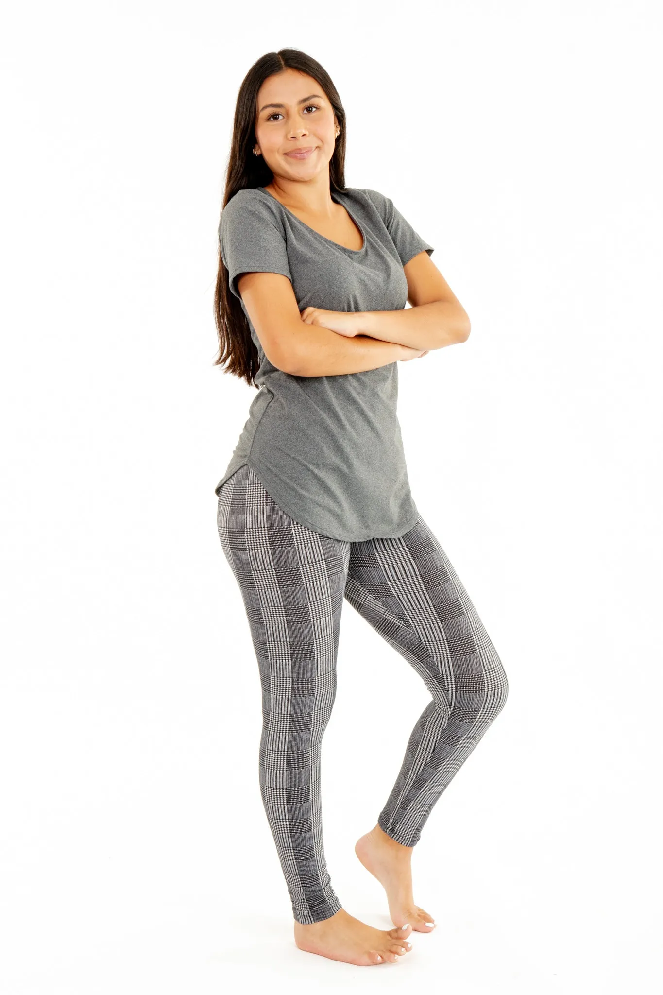 Houndstooth Plaid - All Season Leggings sold by Just Cozy product image thumbnail 5