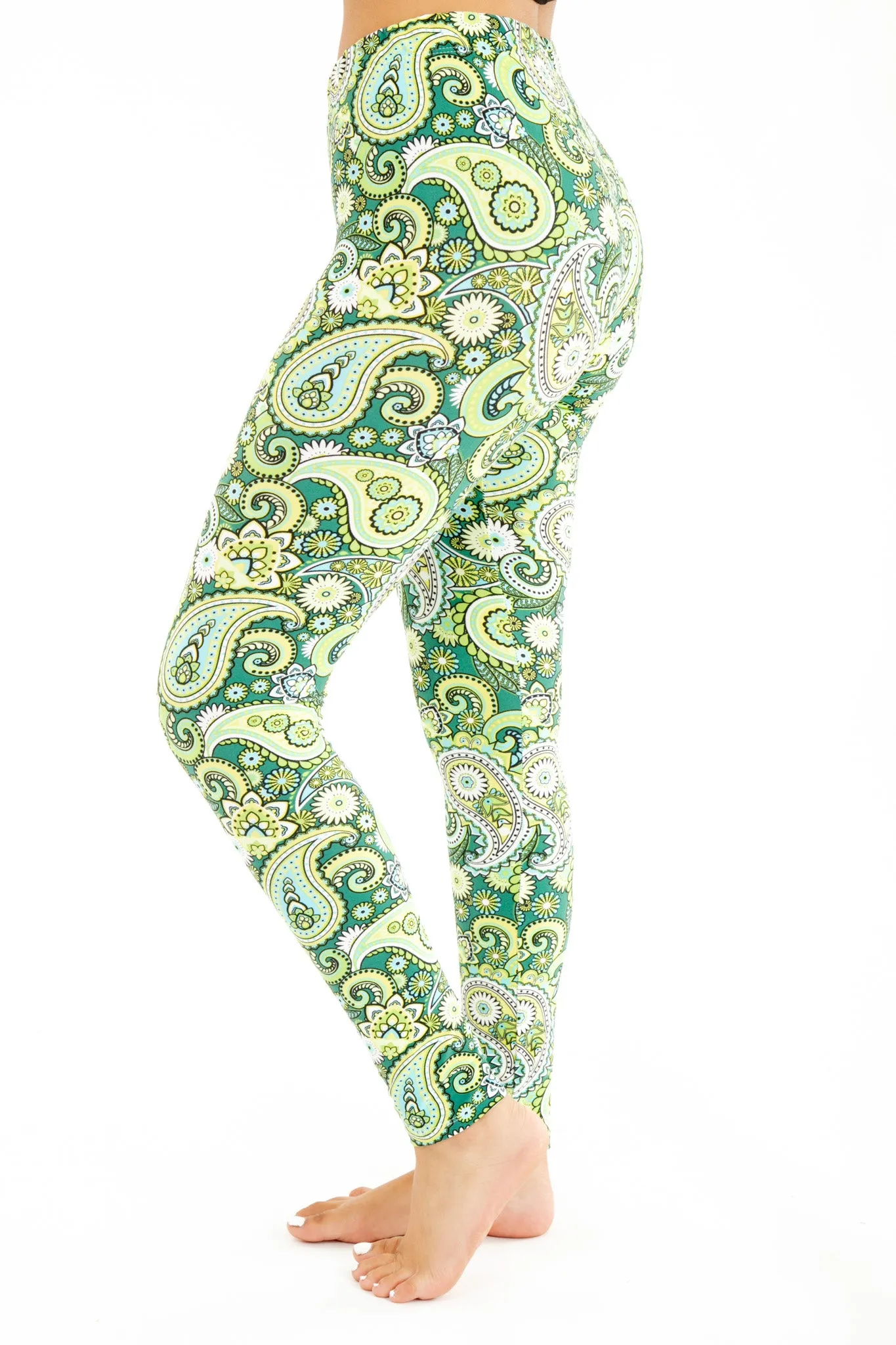 Emerald Paisley - All Season Leggings sold by Just Cozy