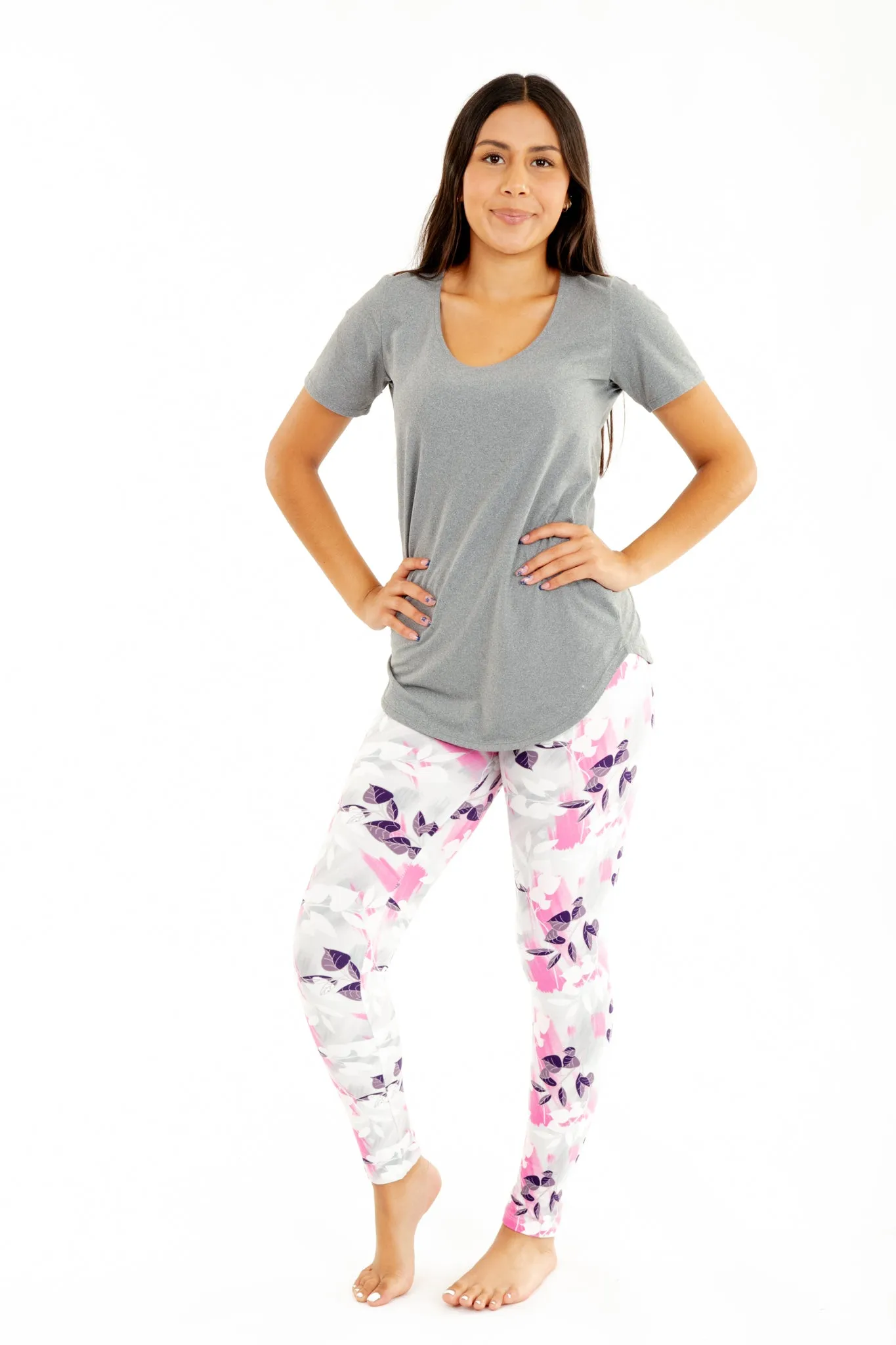 Violet Leaves - All Season Leggings sold by Just Cozy product image thumbnail 5