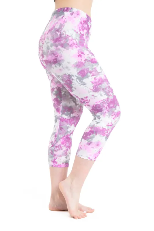 Grey & Pink Dye - Capris sold by Just Cozy