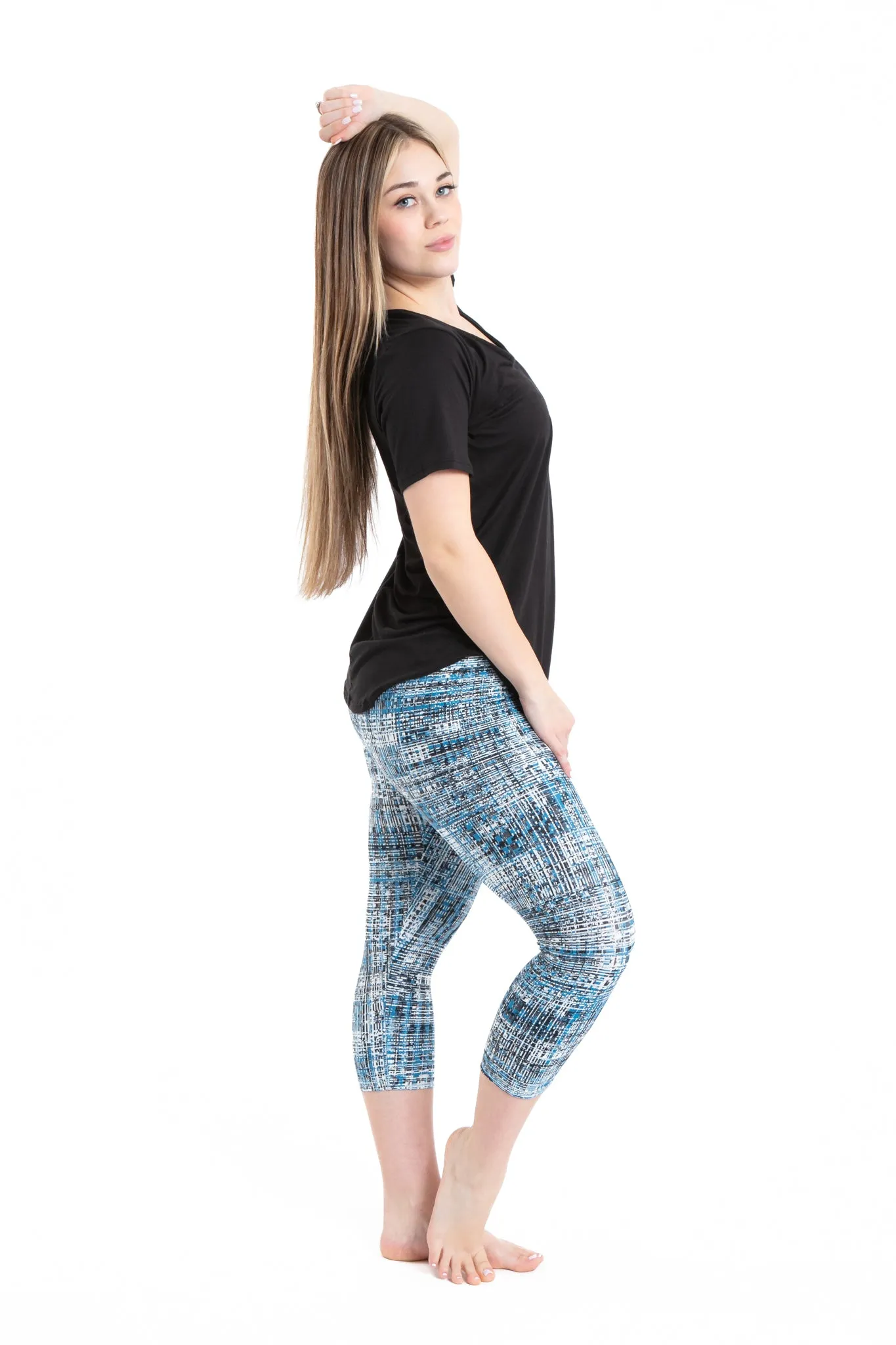 Blue Vintage Lines - Capris sold by Just Cozy product image thumbnail 3
