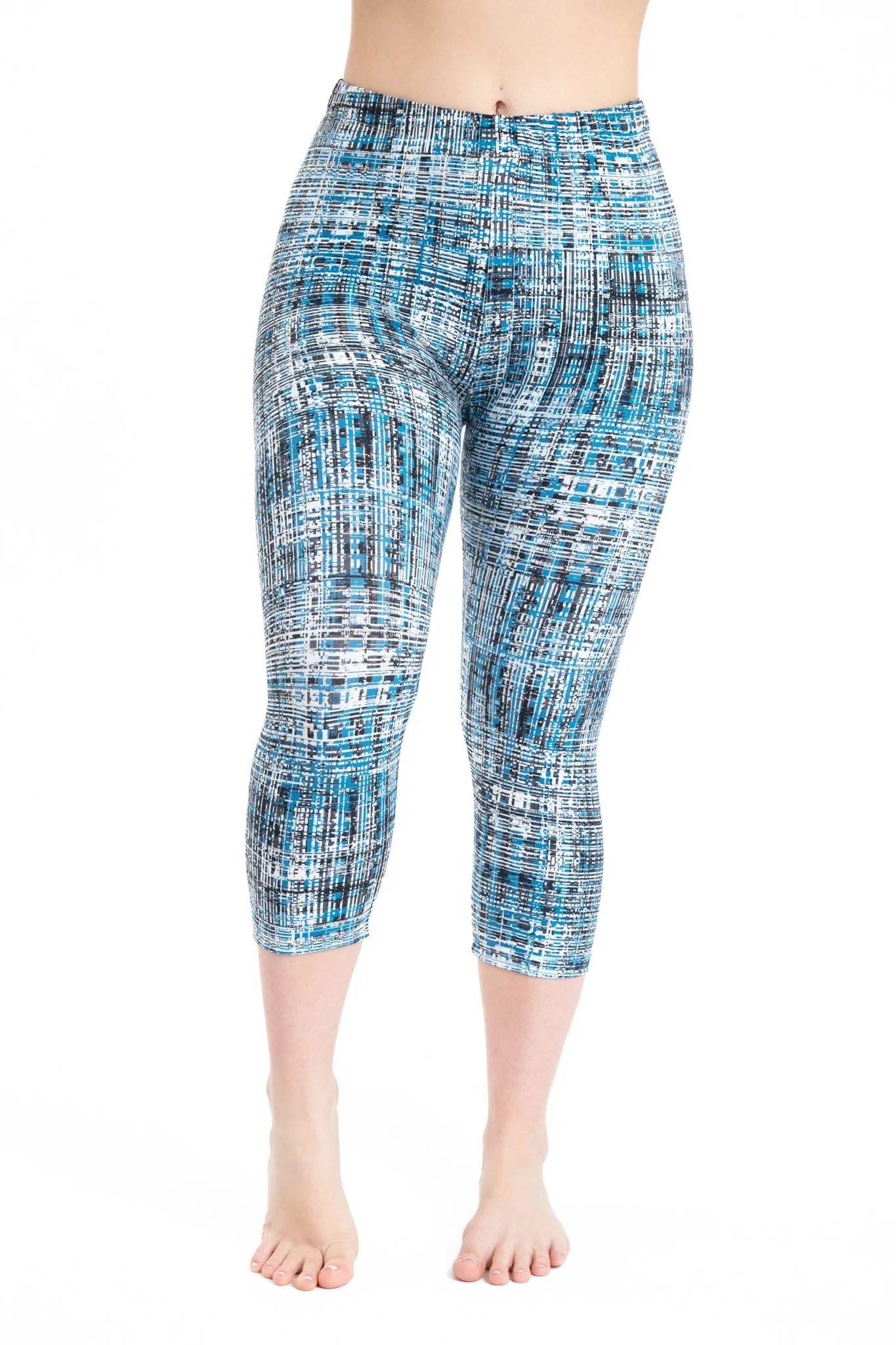 Blue Vintage Lines - Capris sold by Just Cozy
