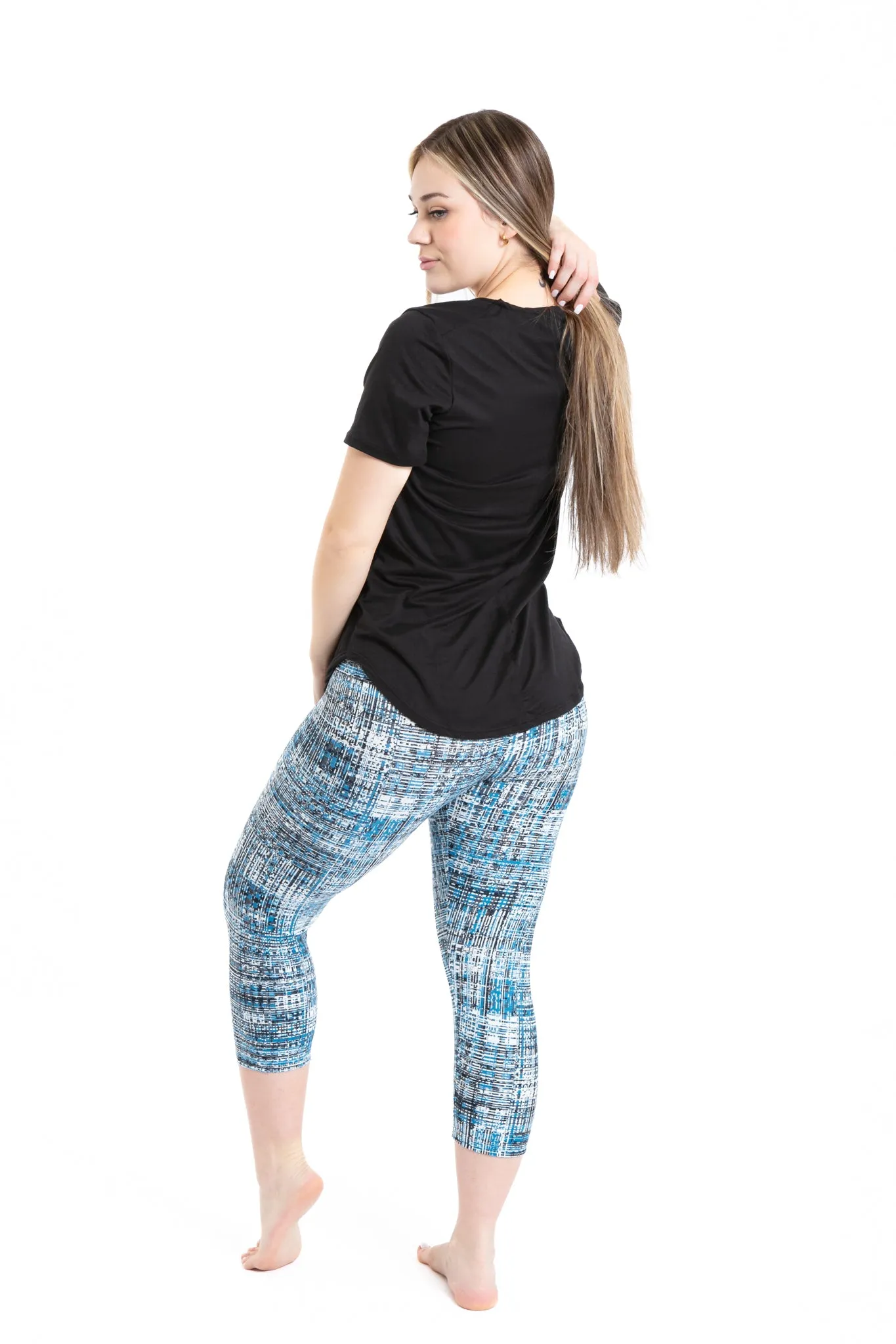 Blue Vintage Lines - Capris sold by Just Cozy product image thumbnail 5
