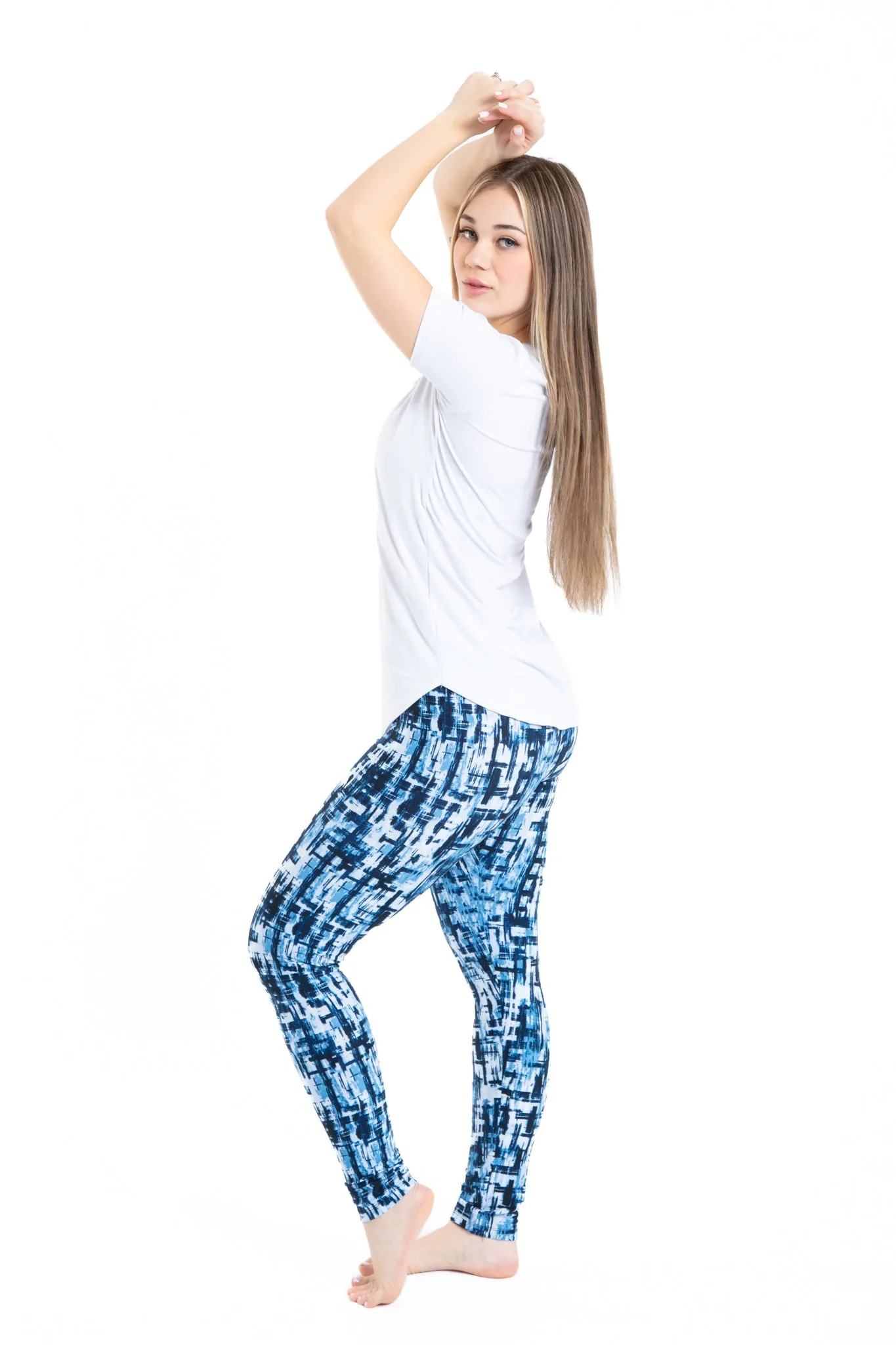 Blue Strokes - All Season Leggings sold by Just Cozy product image thumbnail 3