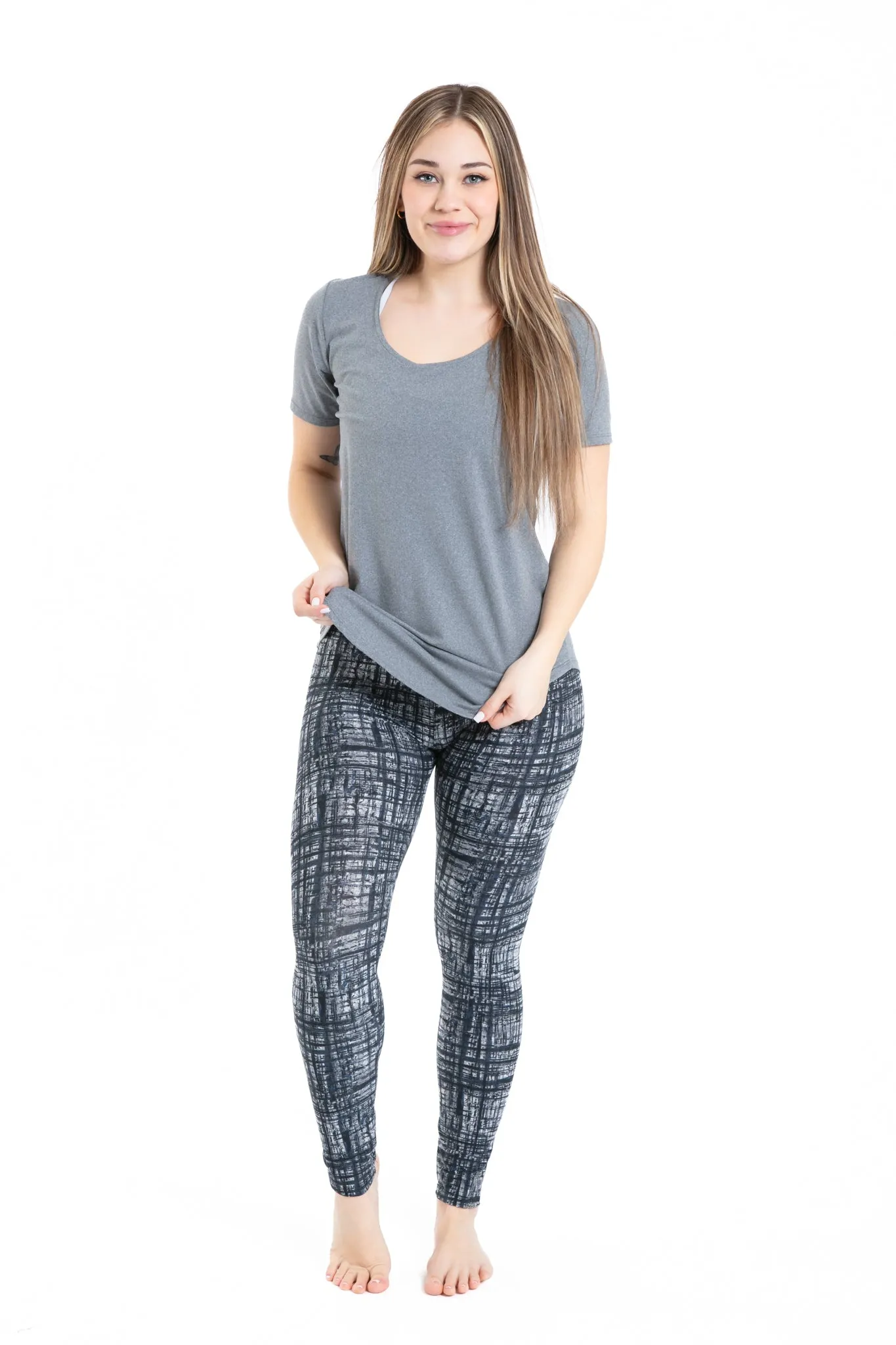 B&W Abstract - All Season Leggings sold by Just Cozy product image thumbnail 2