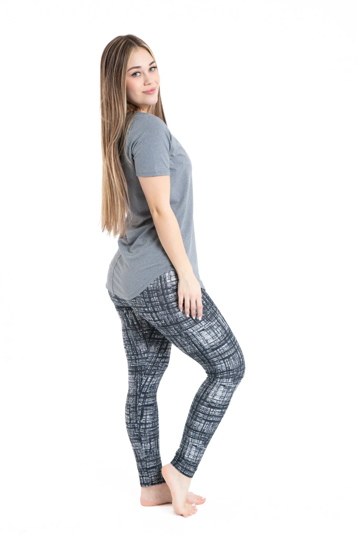 B&W Abstract - All Season Leggings sold by Just Cozy product image thumbnail 3