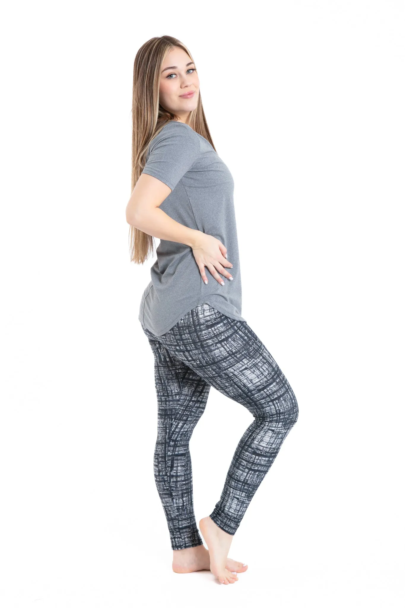 B&W Abstract - All Season Leggings sold by Just Cozy product image thumbnail 4