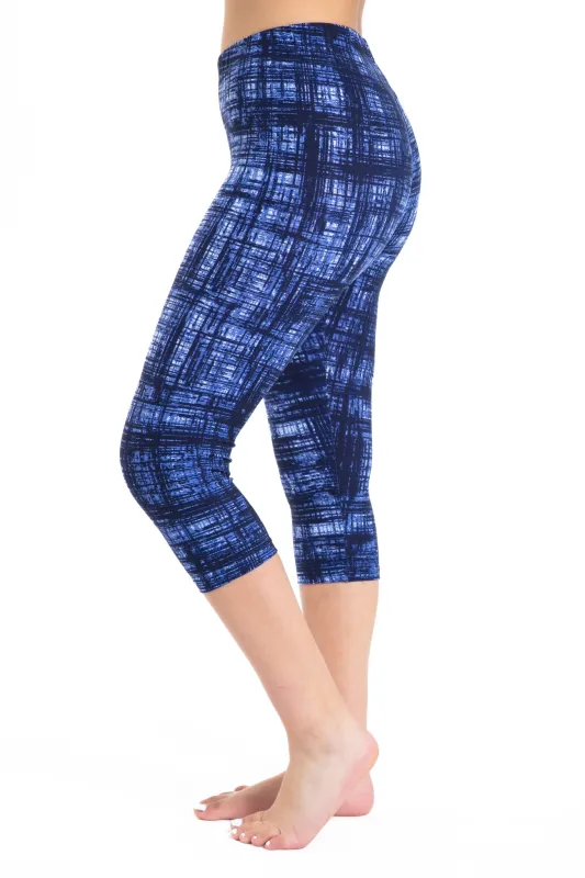 Navy Abstract - Capris sold by Just Cozy