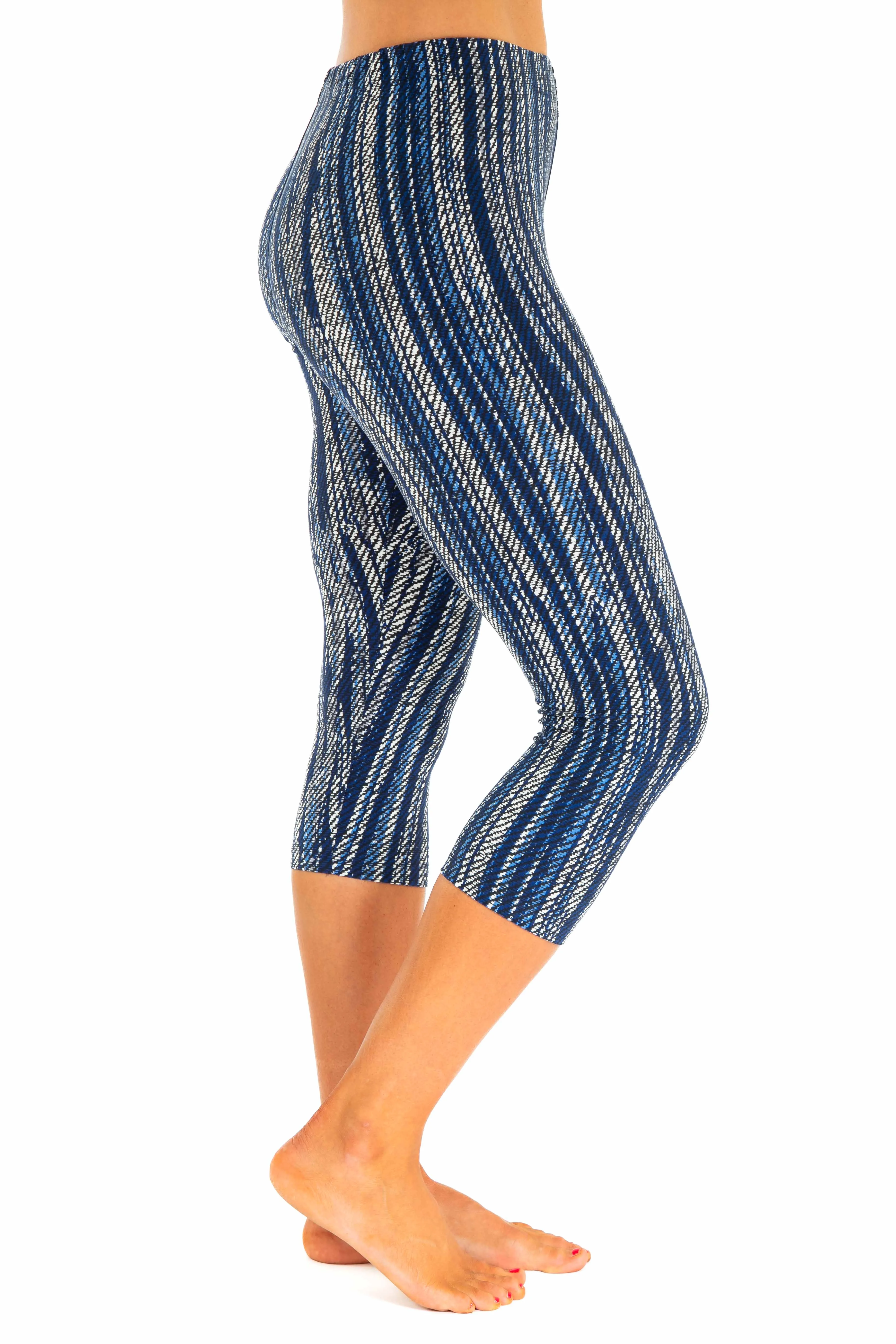 Vintage Blue Lines - Capris sold by Just Cozy
