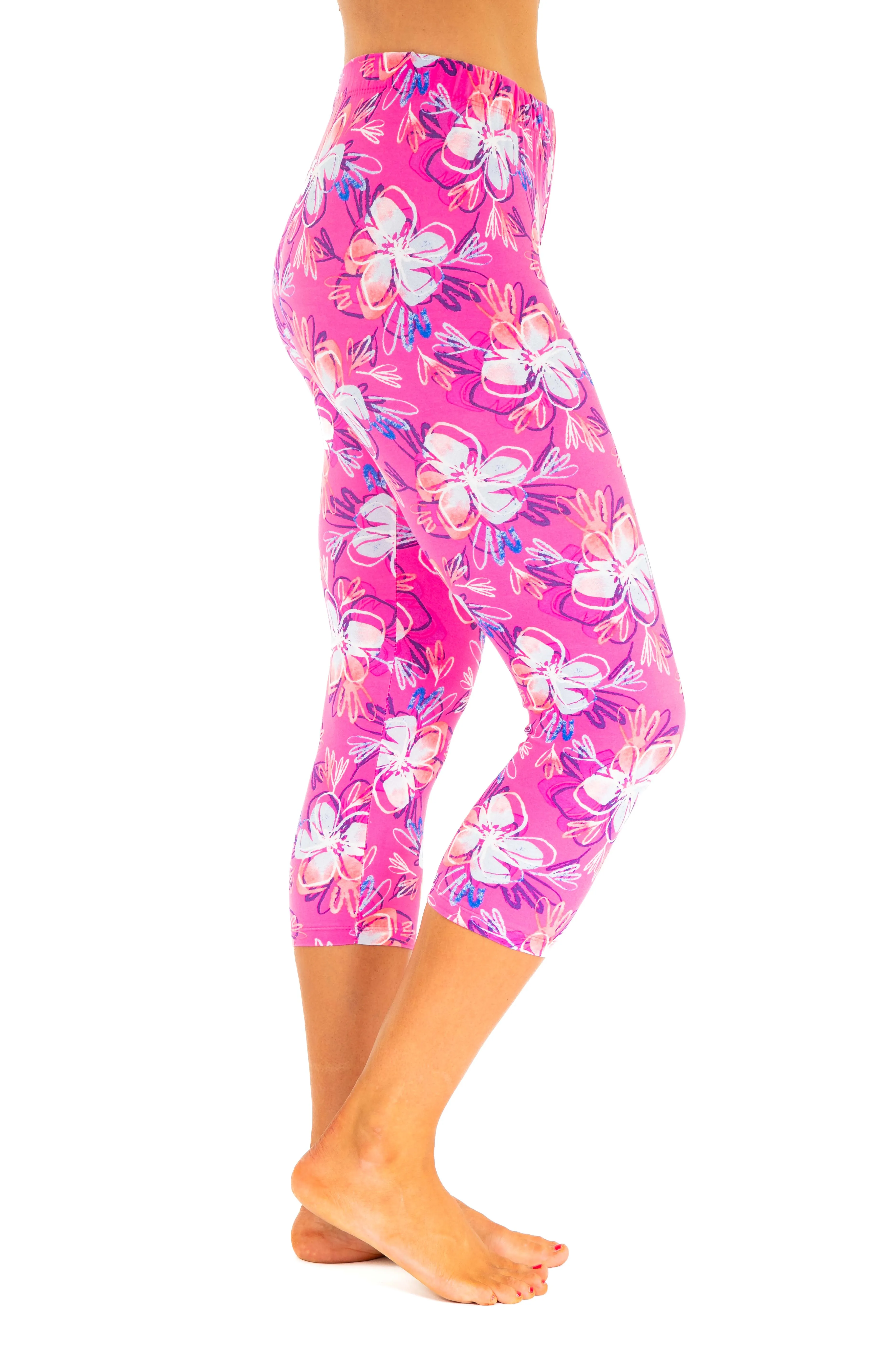 Magnolia in Pink - Capris sold by Just Cozy