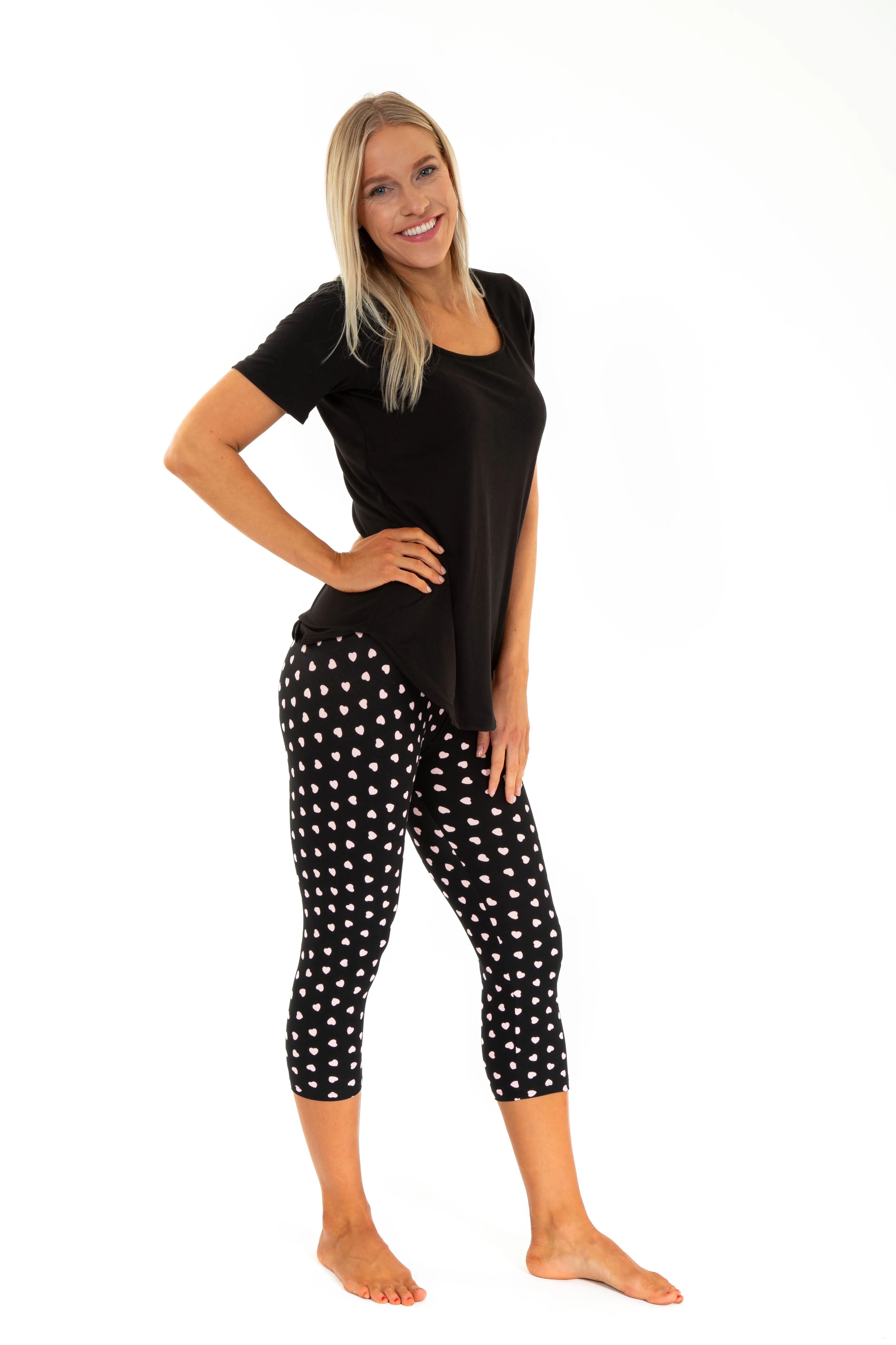 Heart Vibes - Capris sold by Just Cozy product image thumbnail 2