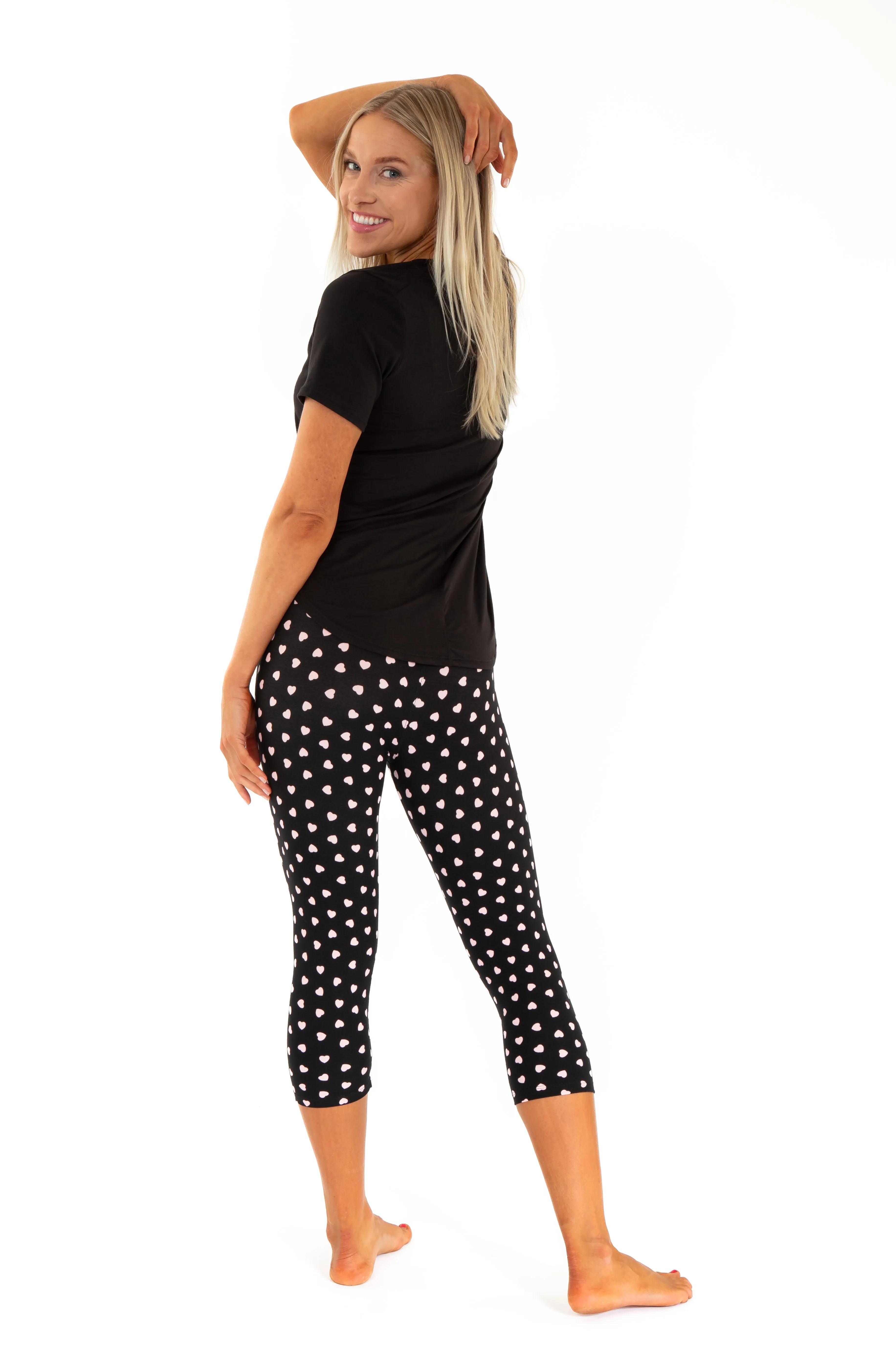 Heart Vibes - Capris sold by Just Cozy product image thumbnail 5