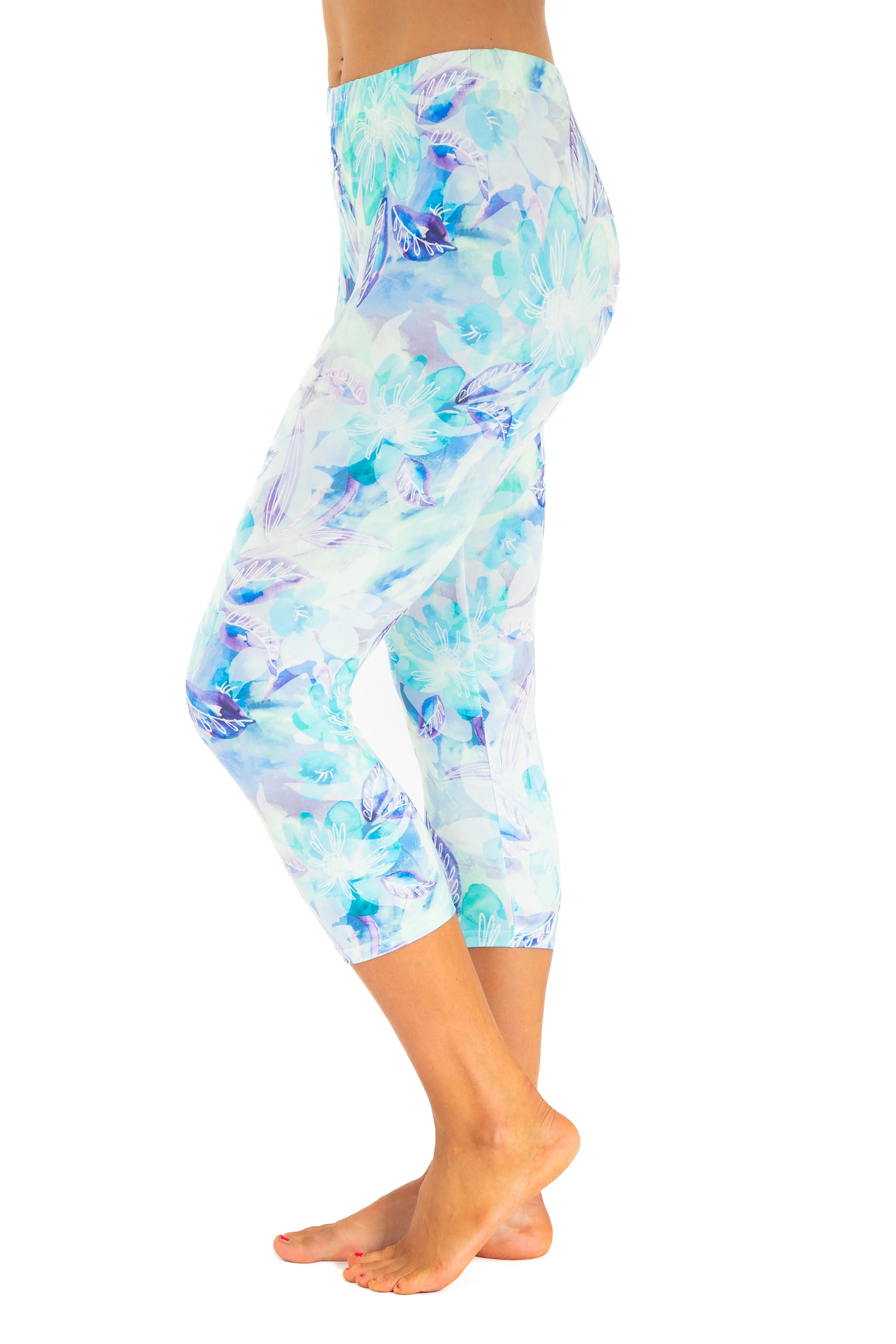 Bluish Jungle - Capris sold by Just Cozy