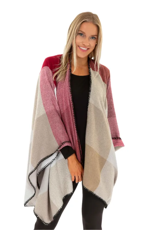 Karin - Poncho Scarf sold by Just Cozy
