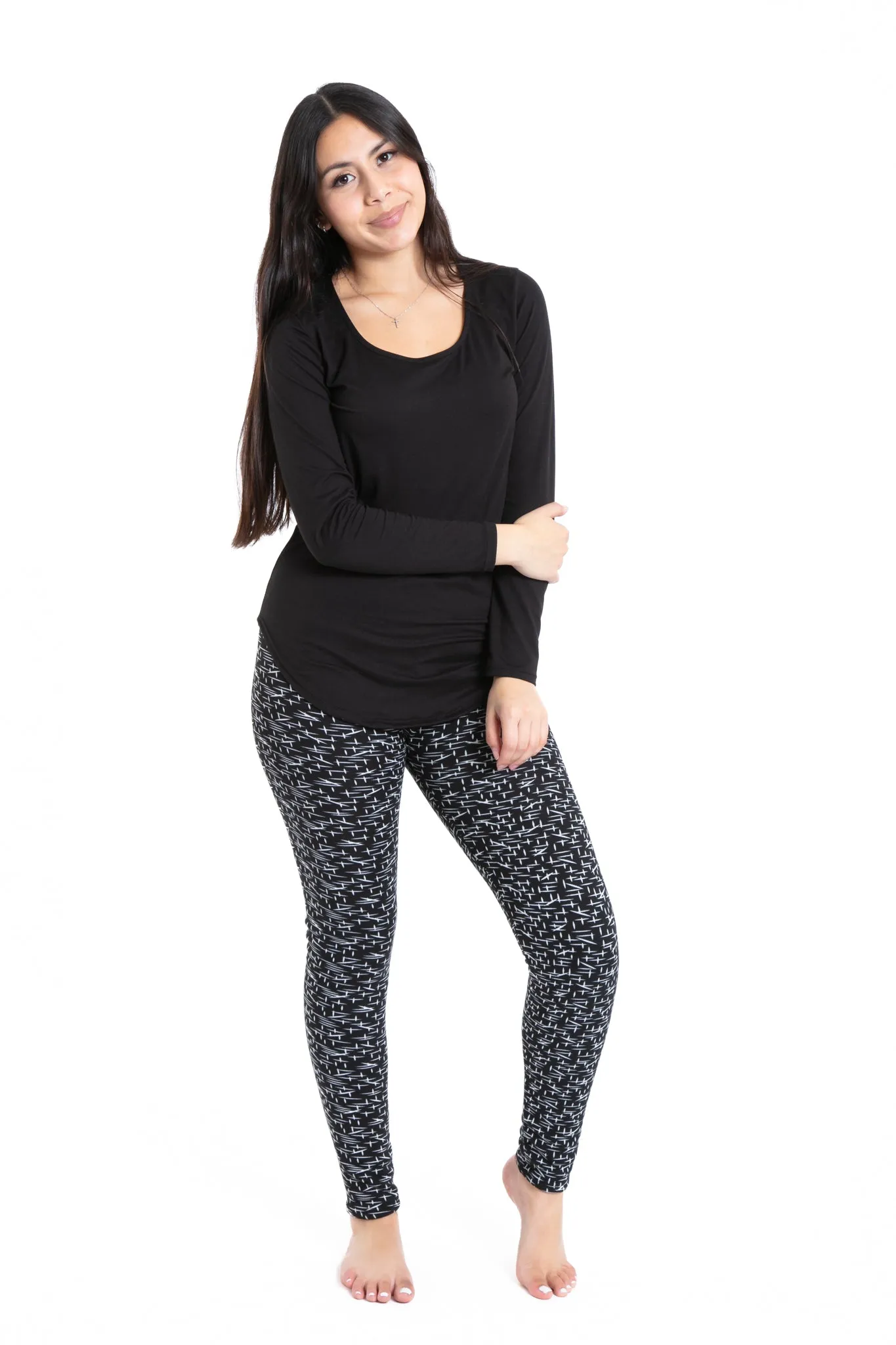 White Lines - Cozy Lined Leggings sold by Just Cozy product image thumbnail 2