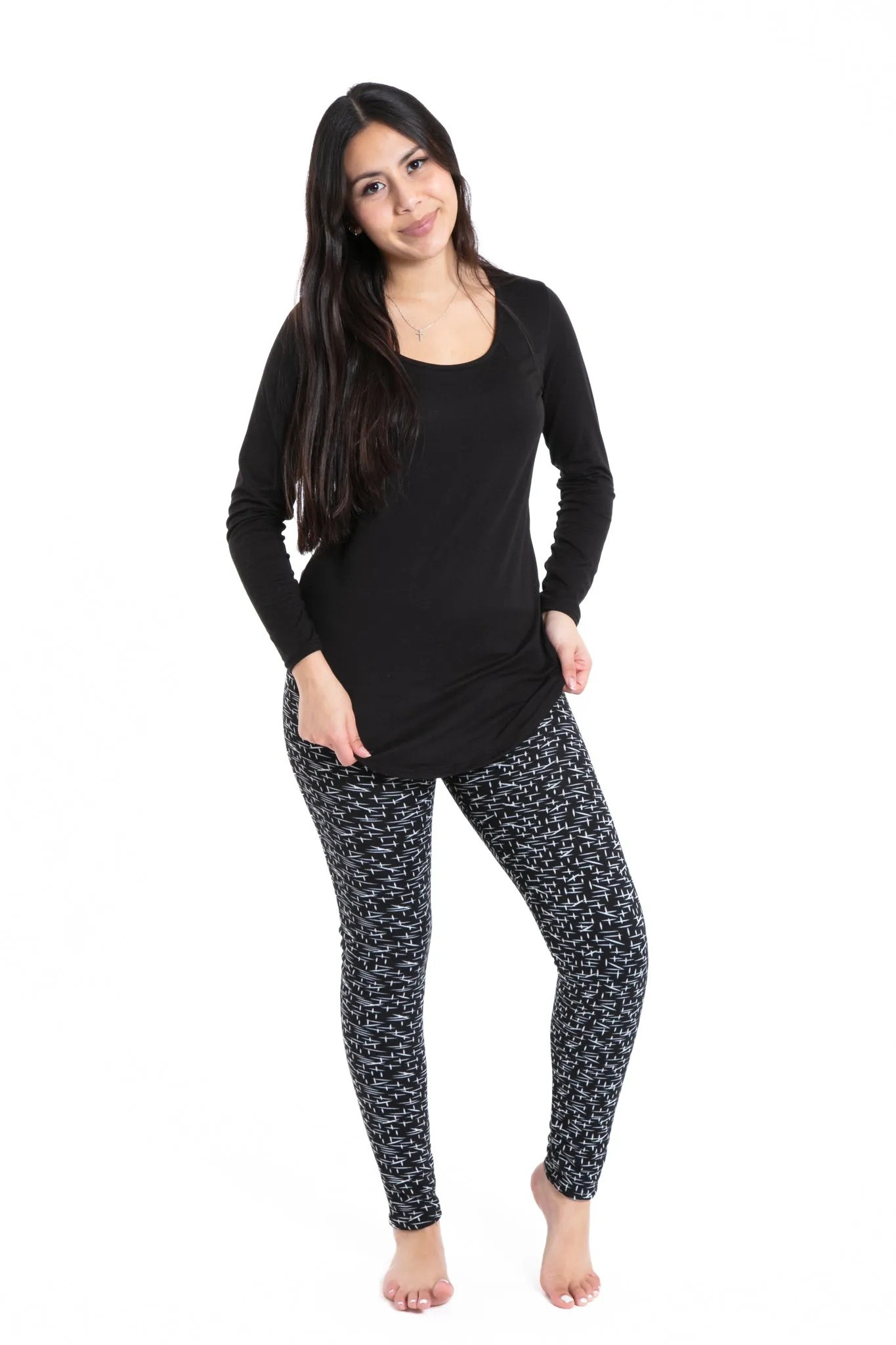White Lines - Cozy Lined Leggings sold by Just Cozy product image thumbnail 3