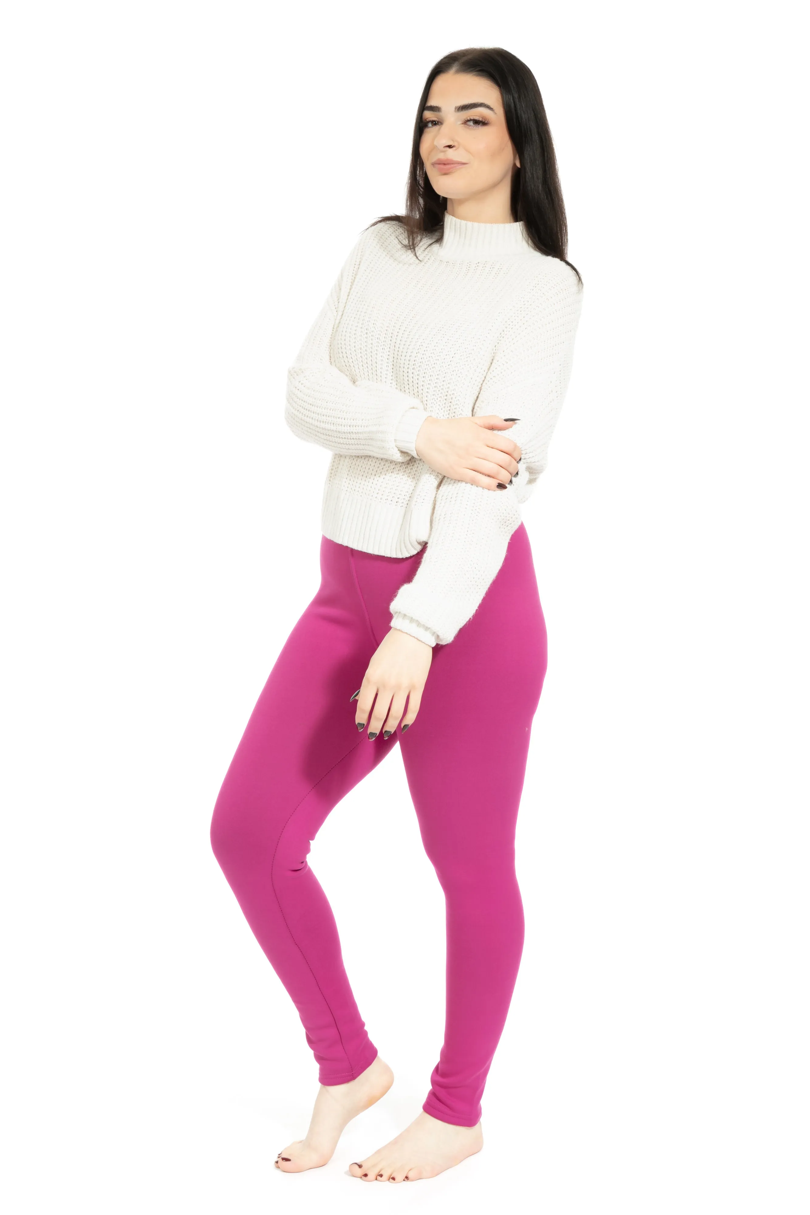 Magenta - Cozy Lined Leggings sold by Just Cozy product image thumbnail 5