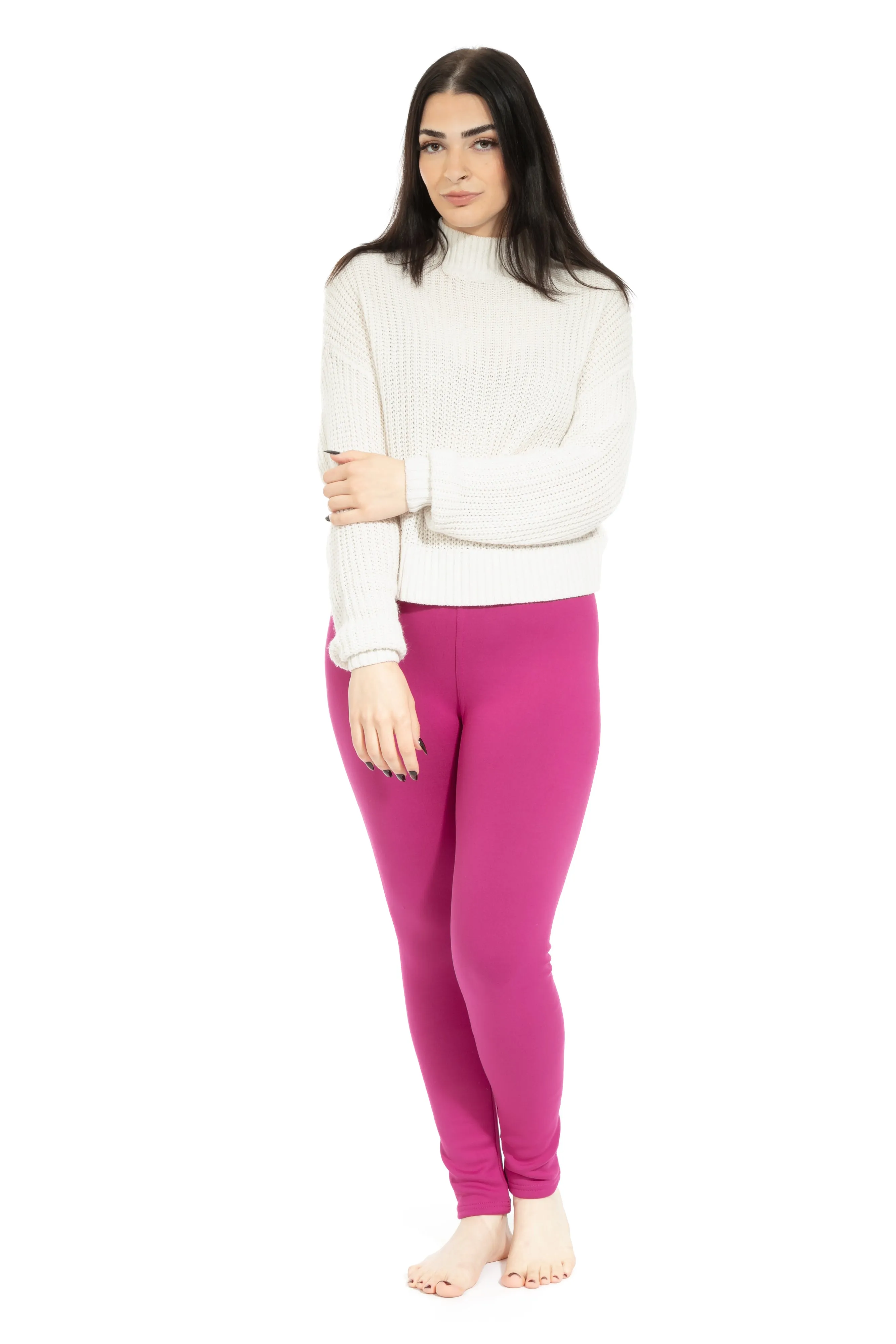 Magenta - Cozy Lined Leggings sold by Just Cozy product image thumbnail 2