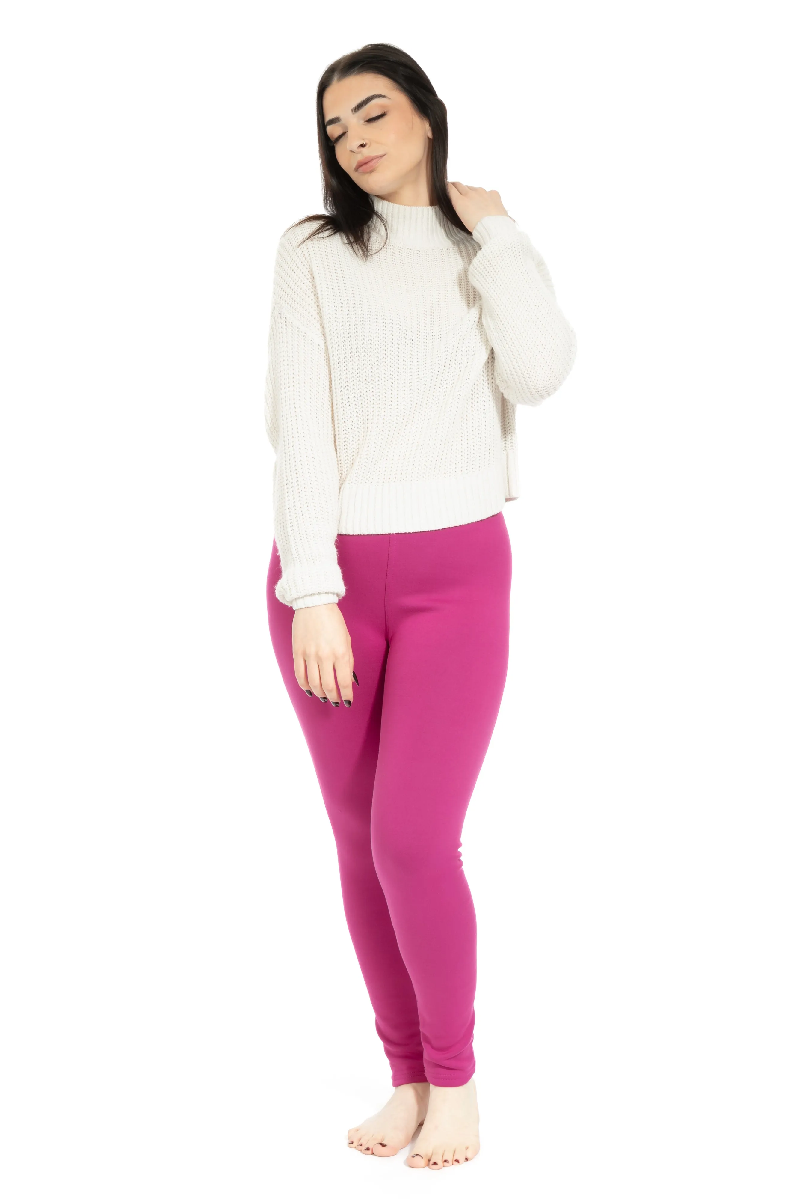 Magenta - Cozy Lined Leggings sold by Just Cozy product image thumbnail 3