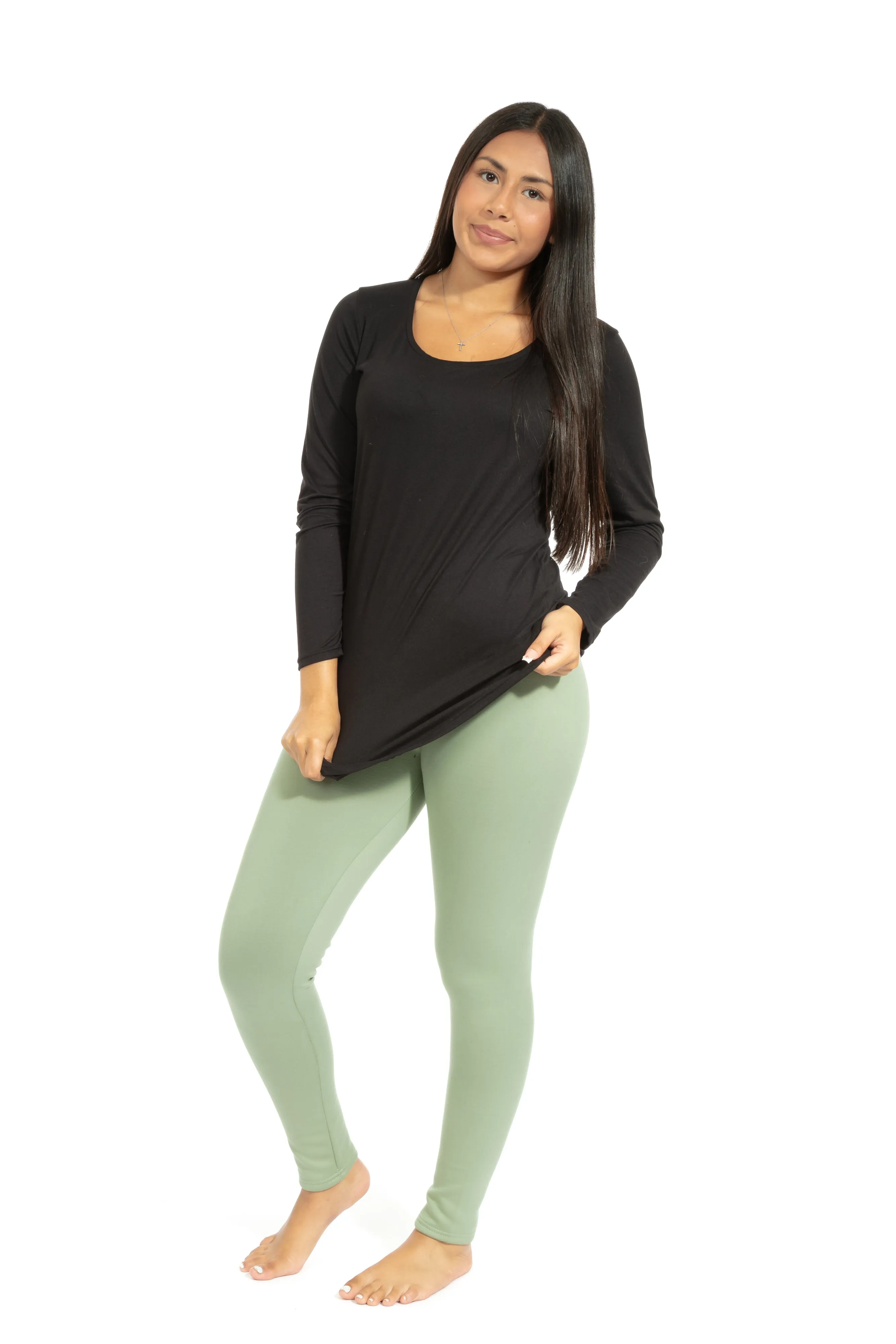Laurel Green - Cozy Lined Leggings sold by Just Cozy product image thumbnail 2