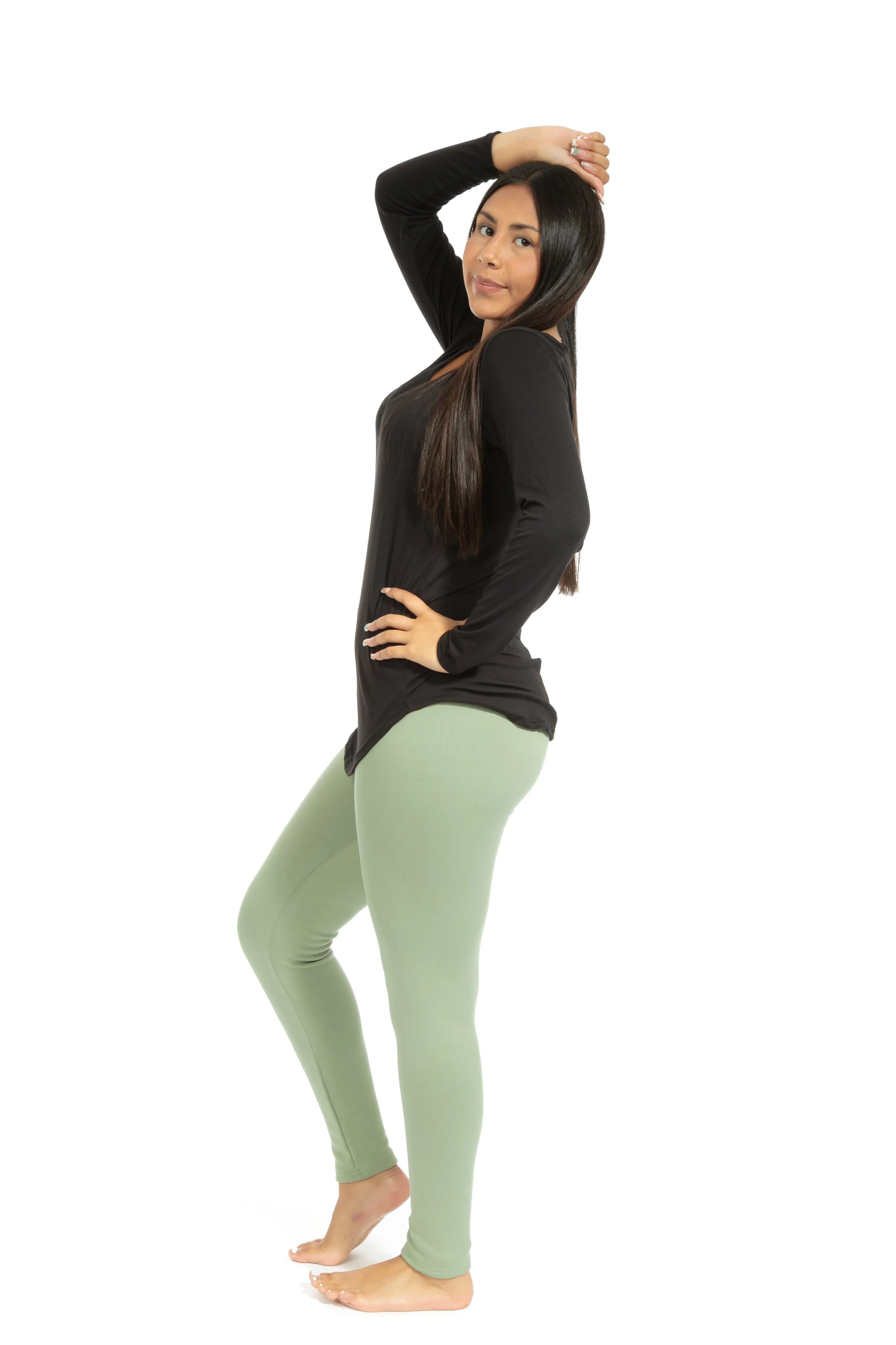 Laurel Green - Cozy Lined Leggings sold by Just Cozy product image thumbnail 3
