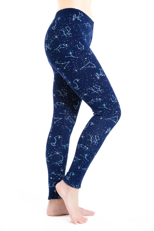 Blue Constellation - Cozy Lined Leggings sold by Just Cozy